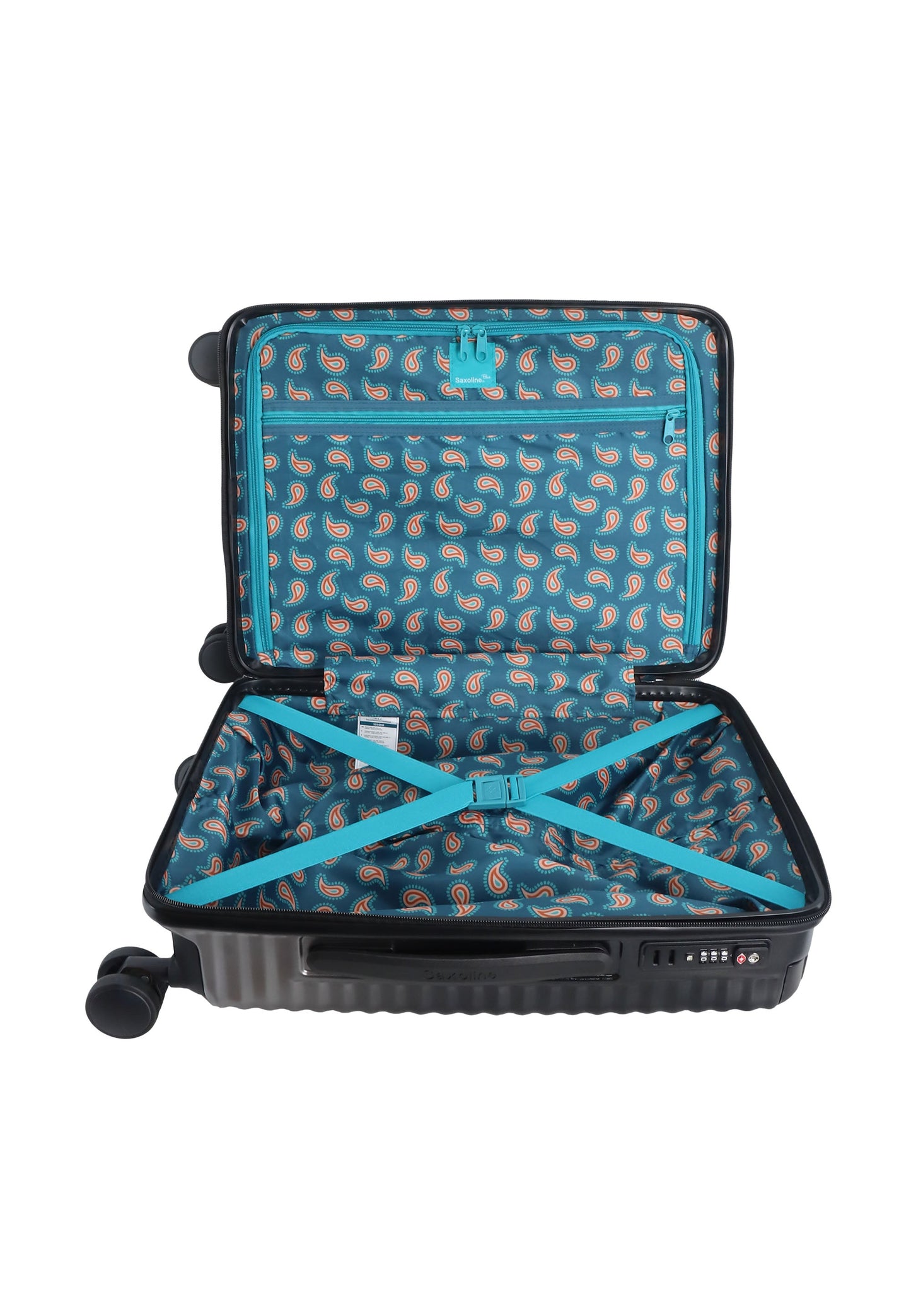 Saxoline Blue Elite Handgepäck Hartschalenkoffer / Trolley / Reisekoffer (Small) Schwarz
