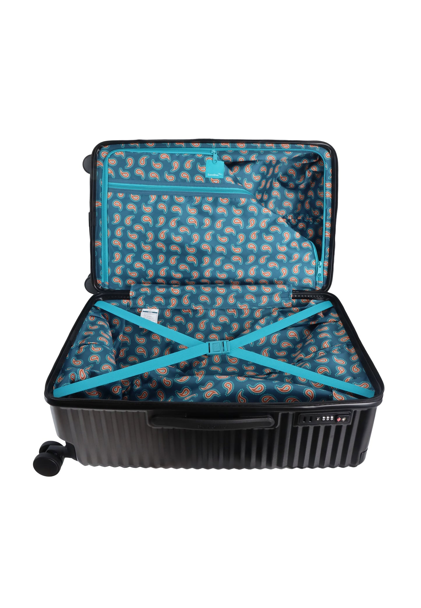 Saxoline Blue Elite Trunk Hartschalenkoffer / Trolley / Reisekoffer (Medium) Schwarz