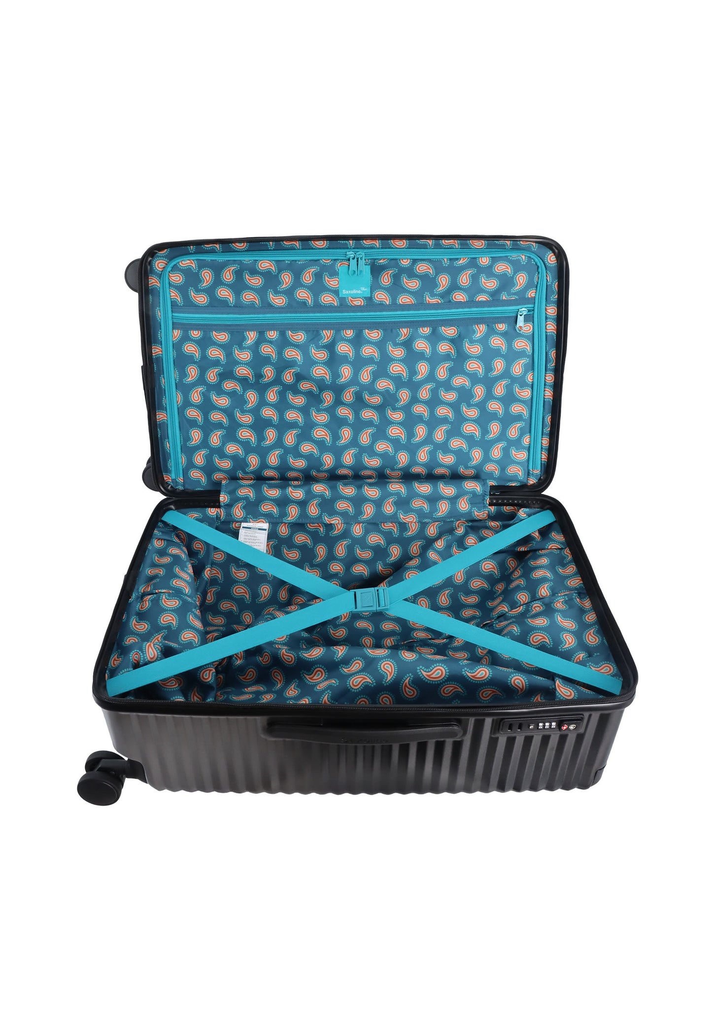 Saxoline Blue Elite Trunk Hartschalenkoffer / Trolley / Reisekoffer (Medium) Schwarz