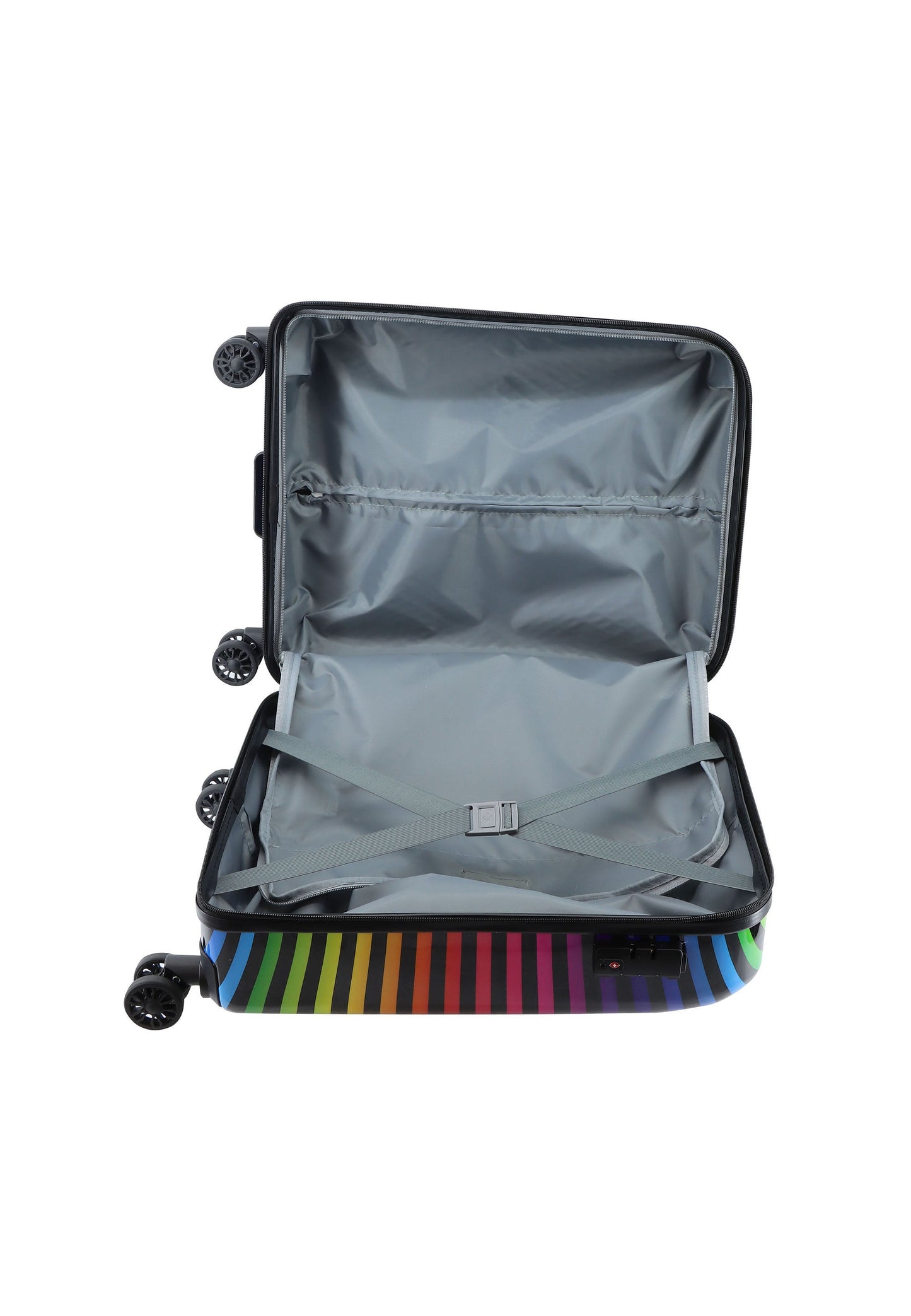 Saxoline Color Strip Handgepäck Hartschalenkoffer / Trolley / Reisekoffer (Small)
