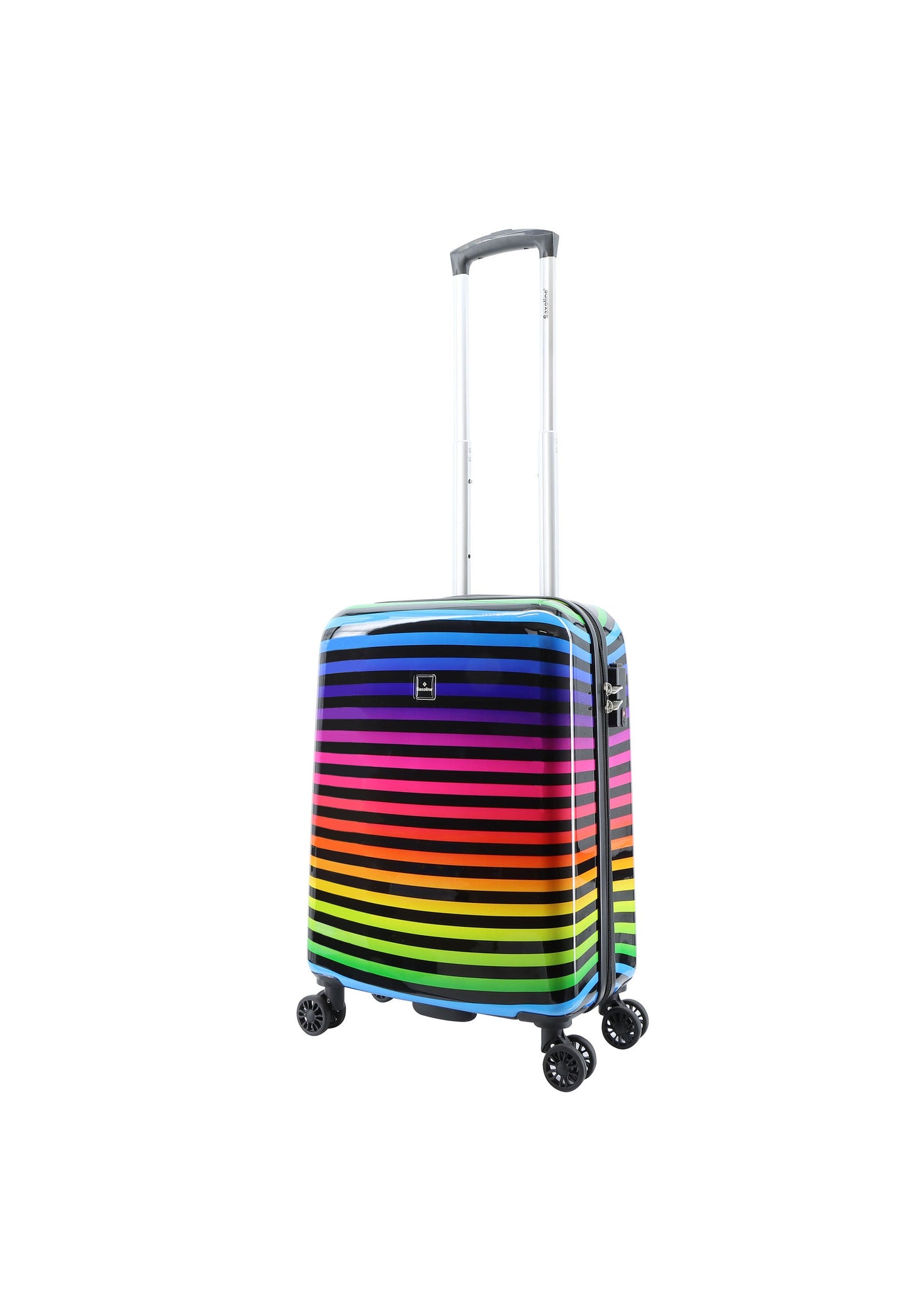 Saxoline Color Strip Handgepäck Hartschalenkoffer / Trolley / Reisekoffer (Small)