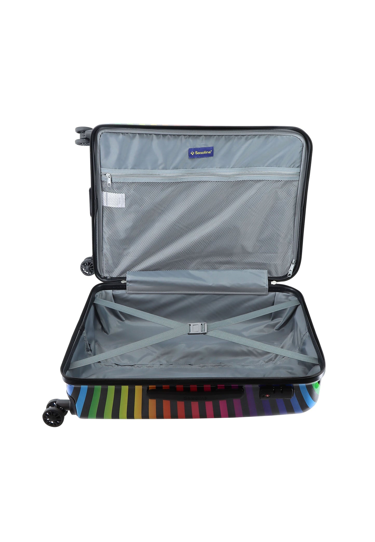 Saxoline Color Strip Hartschalenkoffer / Trolley / Reisekoffer (Medium)