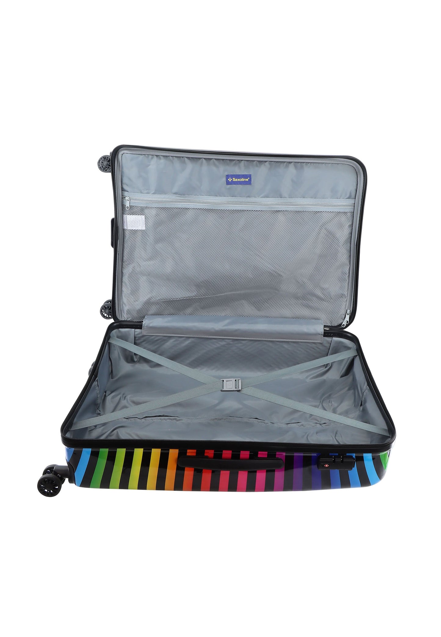 Saxoline Color Strip Hartschalenkoffer / Trolley / Reisekoffer (Large)