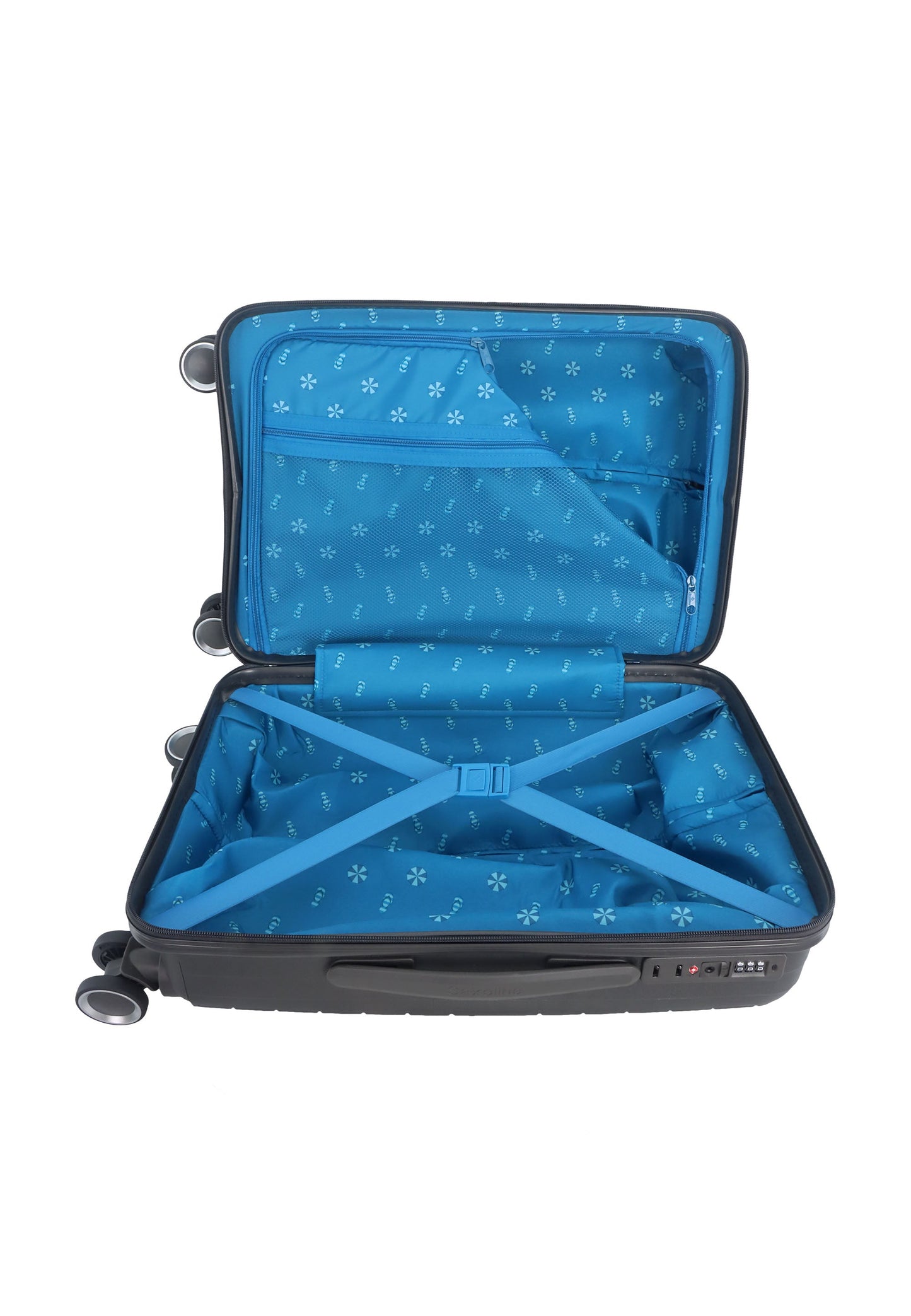 Saxoline Blue Resort Handgepäck Hartschalenkoffer / Trolley / Reisekoffer (Small) Anthrazit