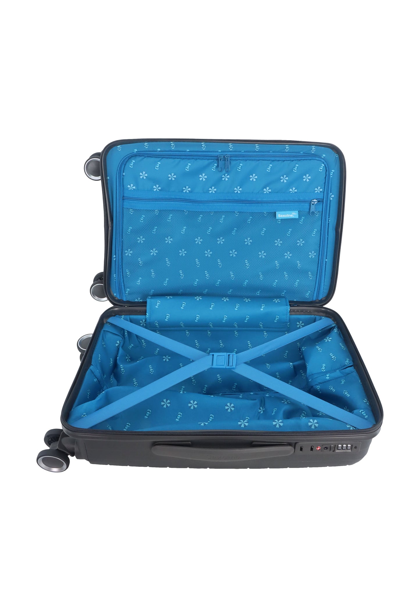 Saxoline Blue Resort Handgepäck Hartschalenkoffer / Trolley / Reisekoffer (Small) Anthrazit