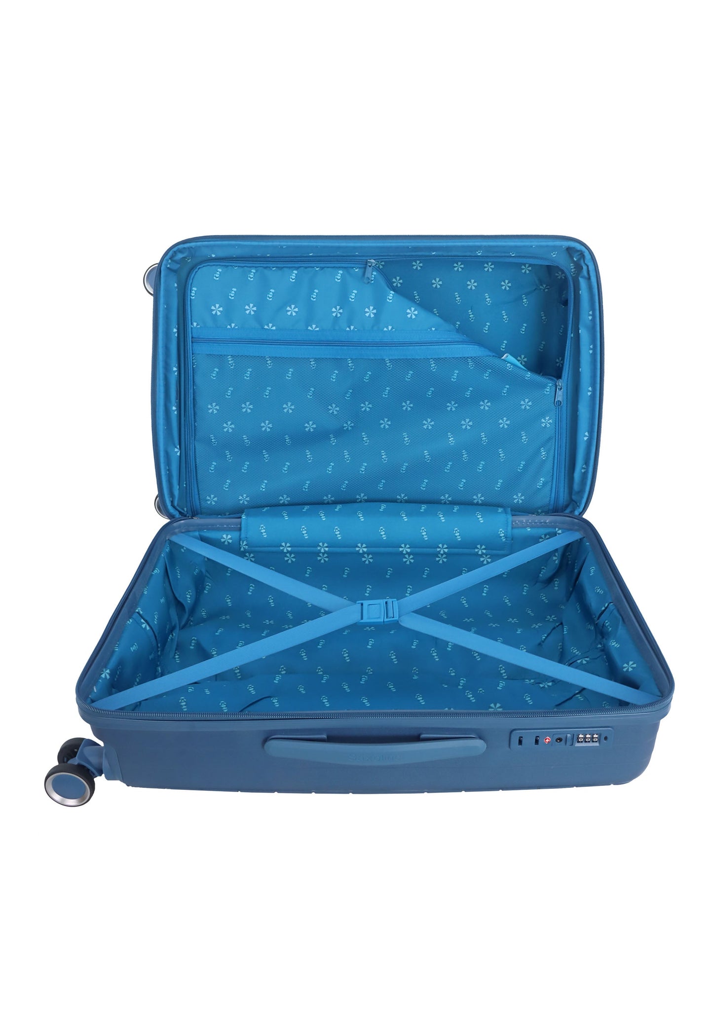 Saxoline Blue Resort Hartschalenkoffer / Trolley / Reisekoffer (Medium) Blau