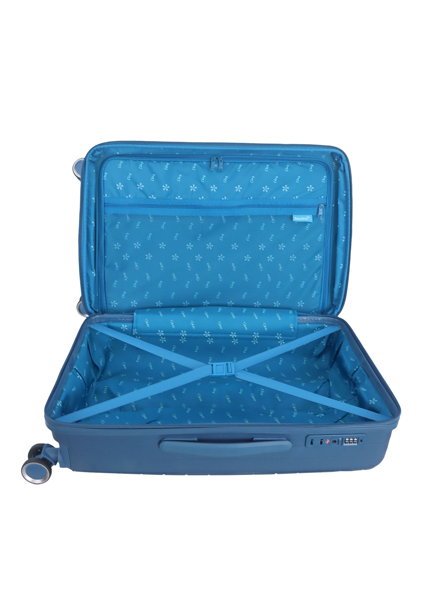 Saxoline Blue Resort Hartschalenkoffer / Trolley / Reisekoffer (Medium) Blau