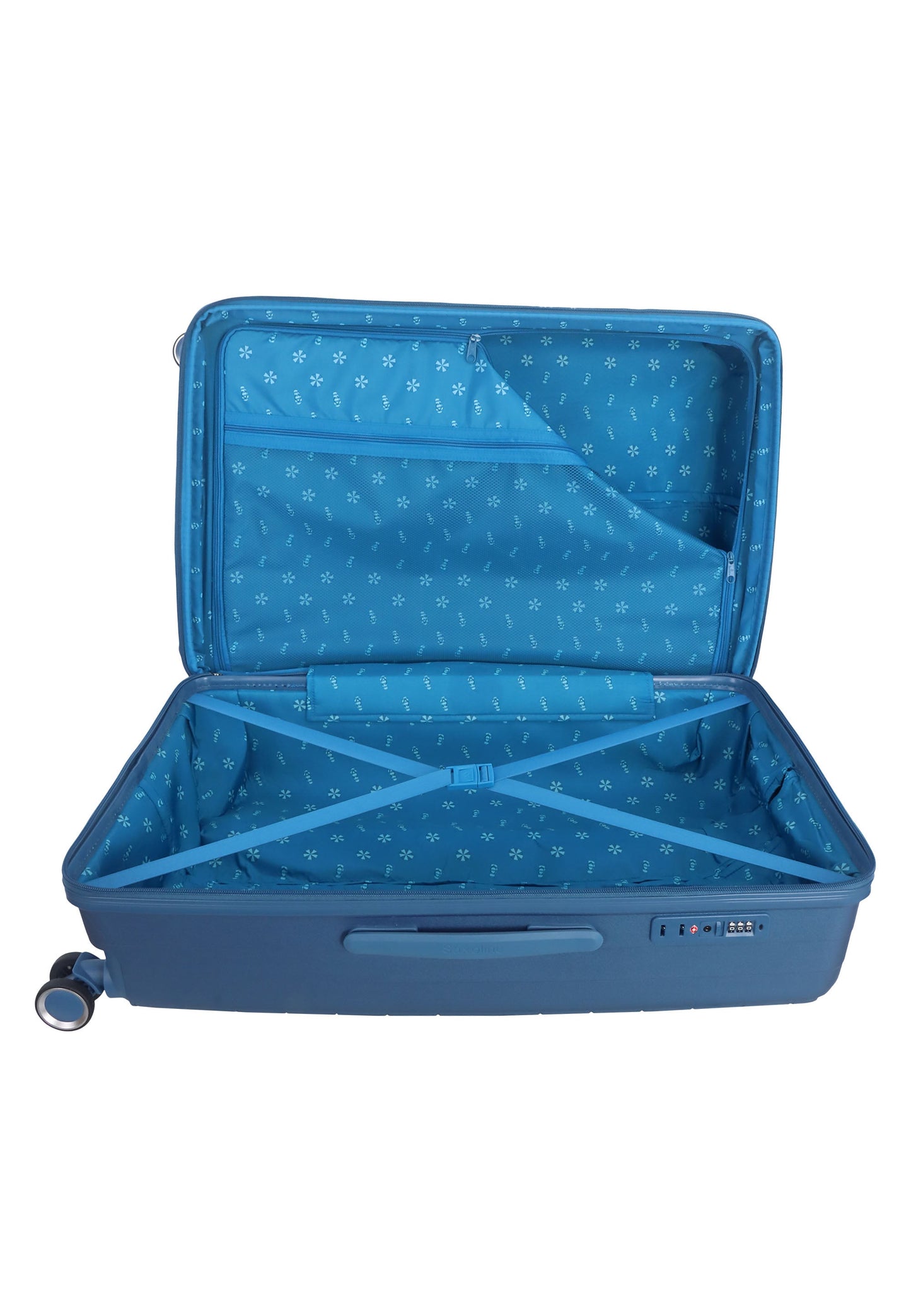 Saxoline Blue Resort Hartschalenkoffer / Trolley / Reisekoffer (Large) Blau