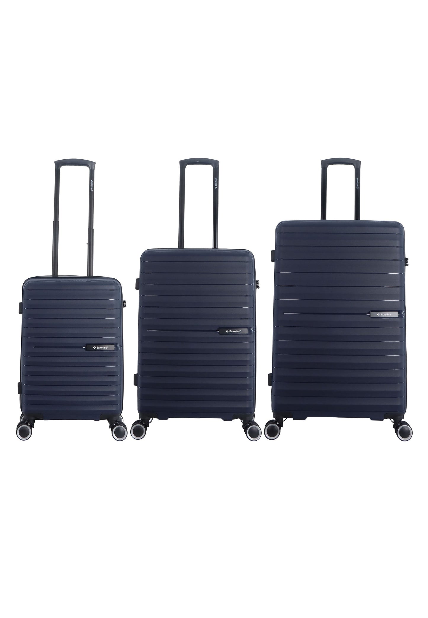 Saxoline Fiesta Hartschalen-Kofferset / Trolley-Set / Reisekofferset - (S/M/L) Marineblauw