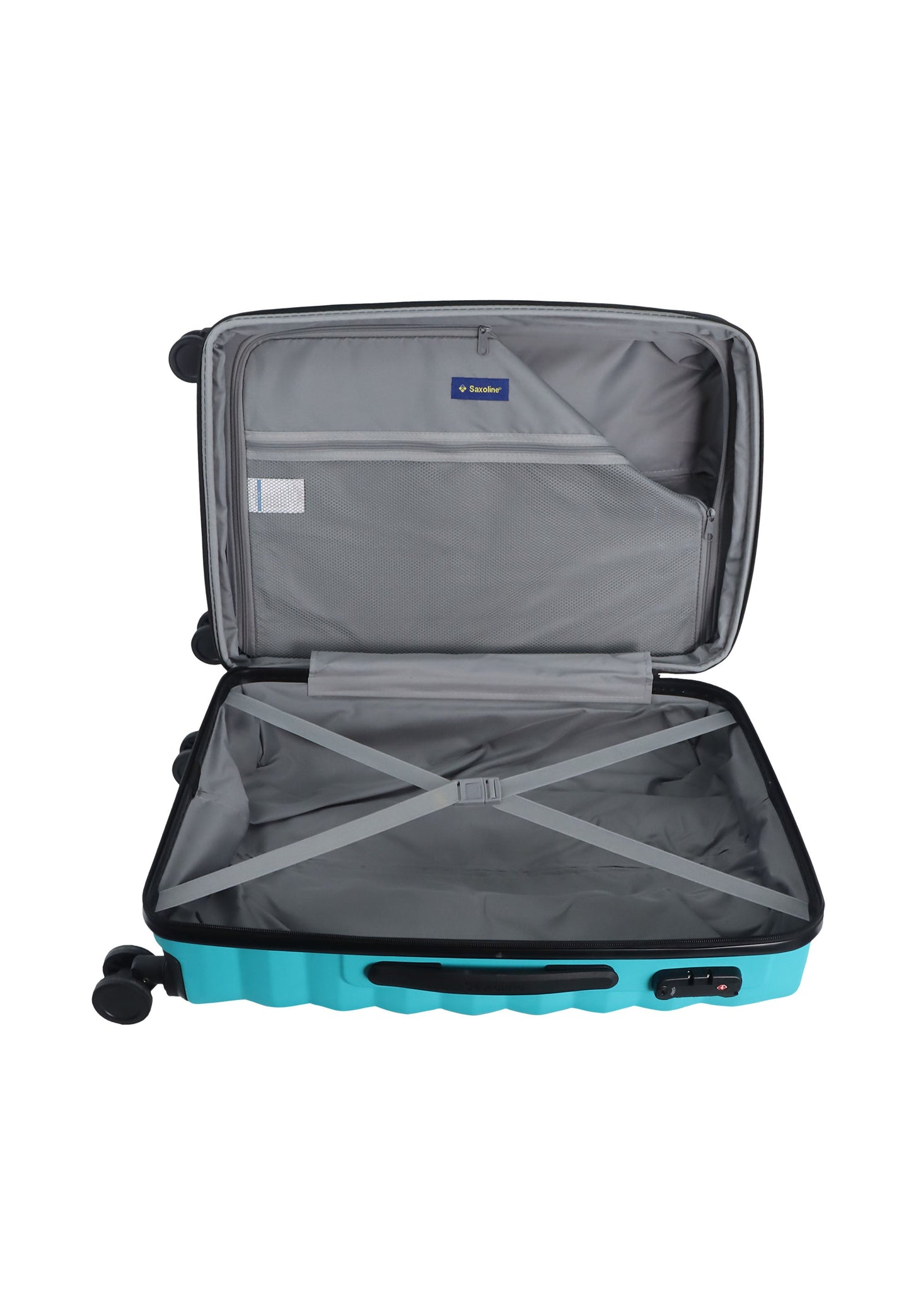 Saxoline Flow Hartschalenkoffer / Trolley / Reisekoffer (Medium) Türkis