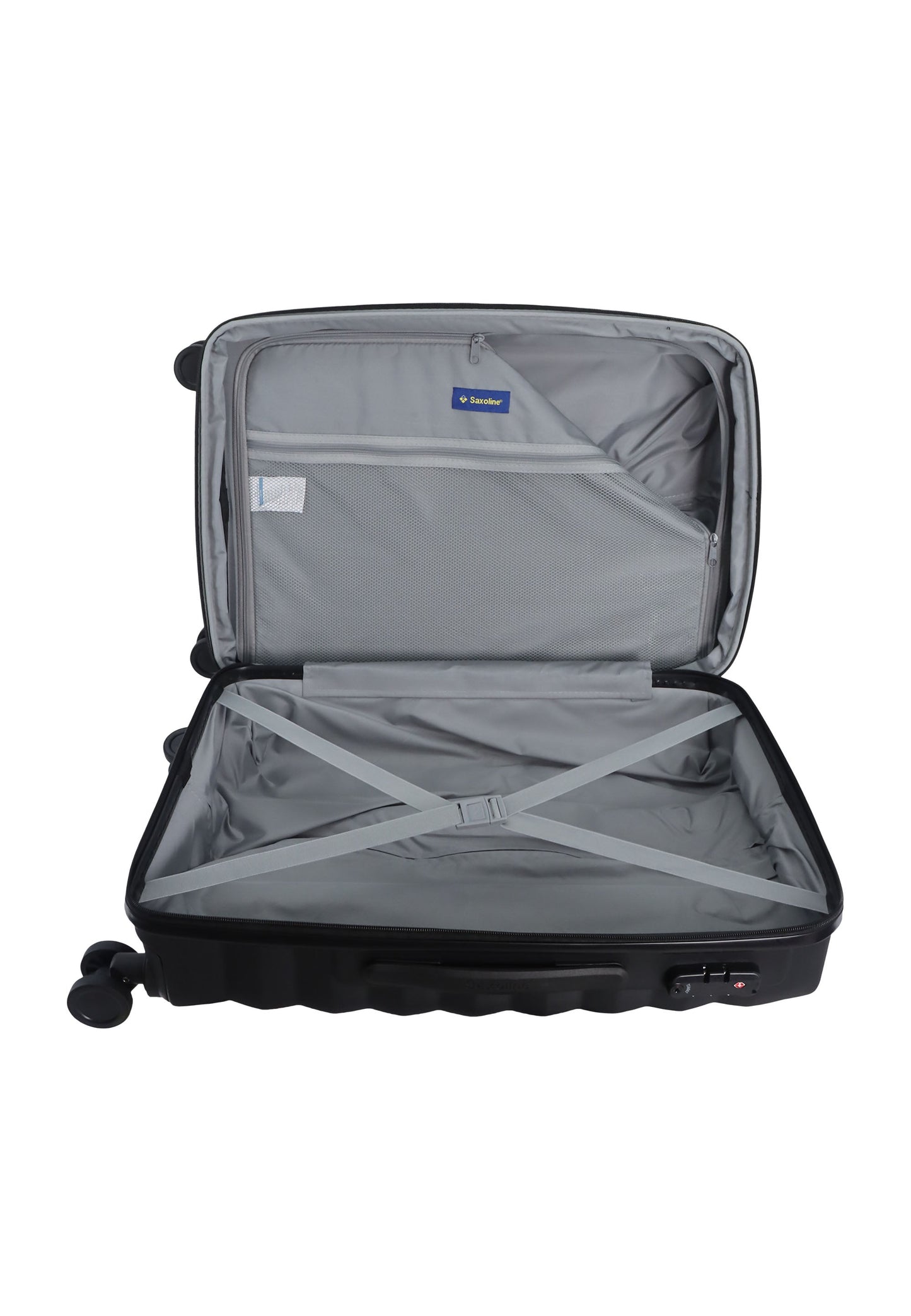 Saxoline Flow Hartschalen-Kofferset / Trolley-Set / Reisekofferset - (S/M/L) Schwarz