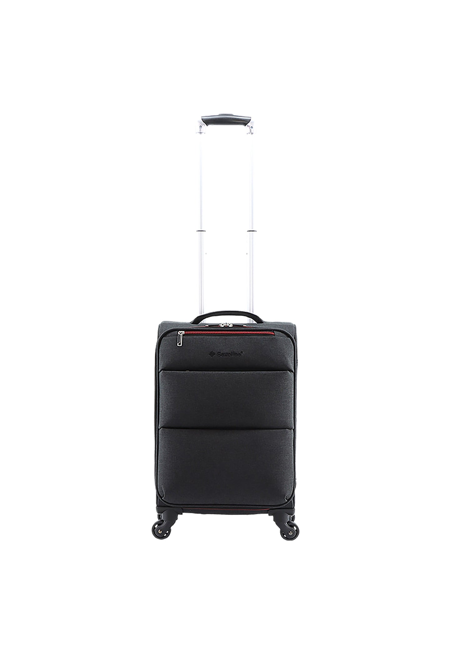 Saxoline Relax Red zipper Handgepäck Weichschalenkoffer / Trolley / Reisekoffer (Small) Anthrazit