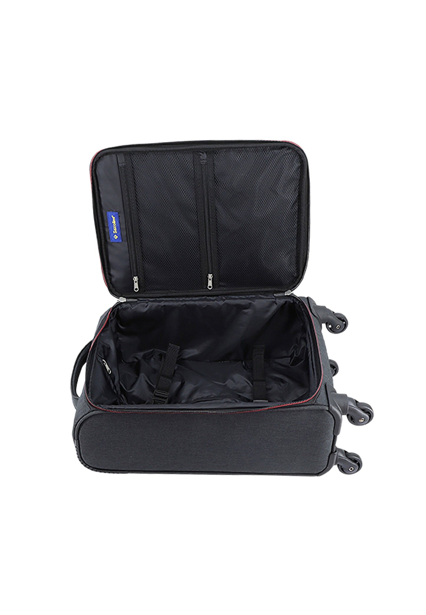 Saxoline Relax Red zipper Handgepäck Weichschalenkoffer / Trolley / Reisekoffer (Small) Anthrazit