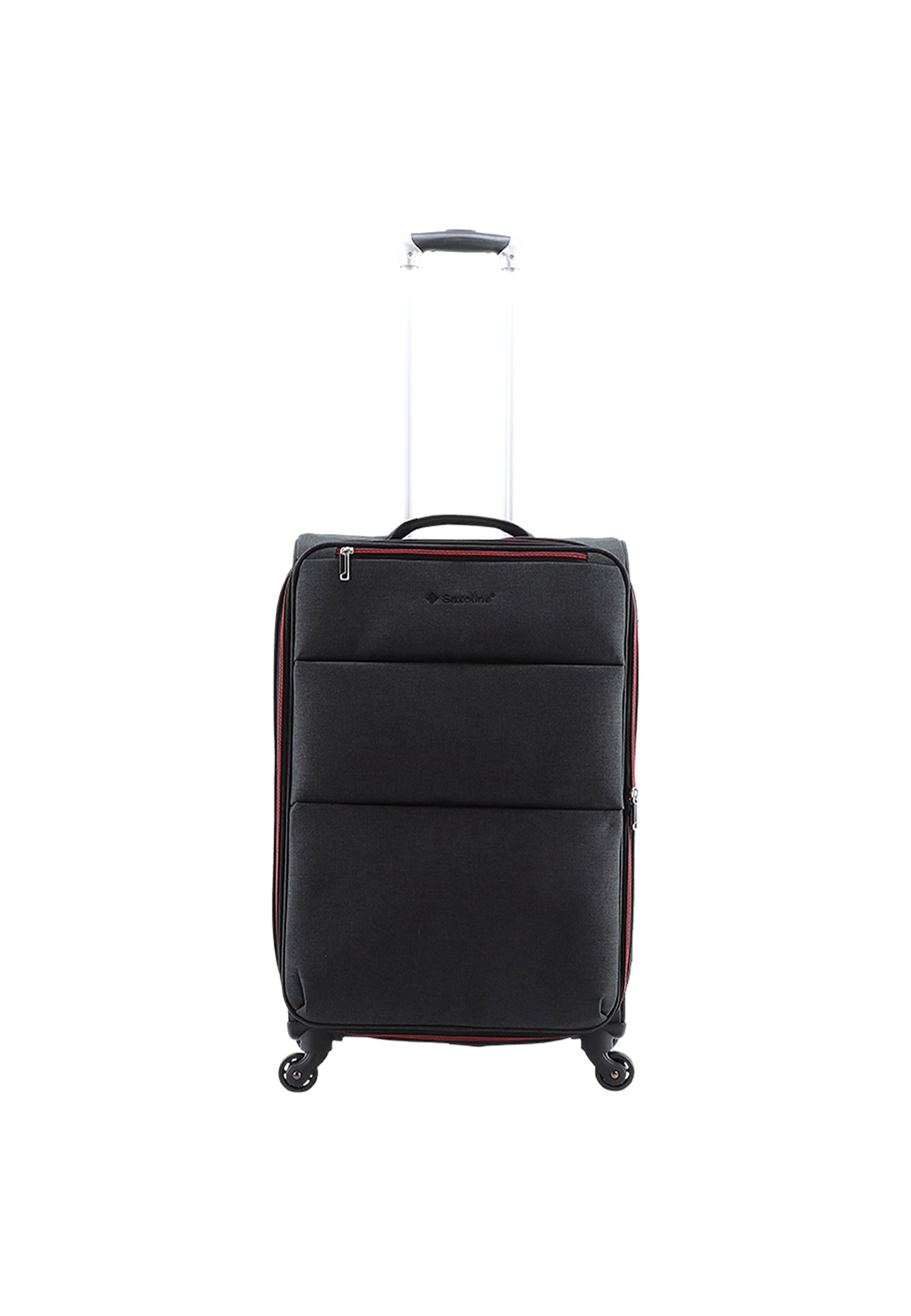 Saxoline Relax Red zipper Weichschalenkoffer / Trolley / Reisekoffer (Medium) Anthrazit