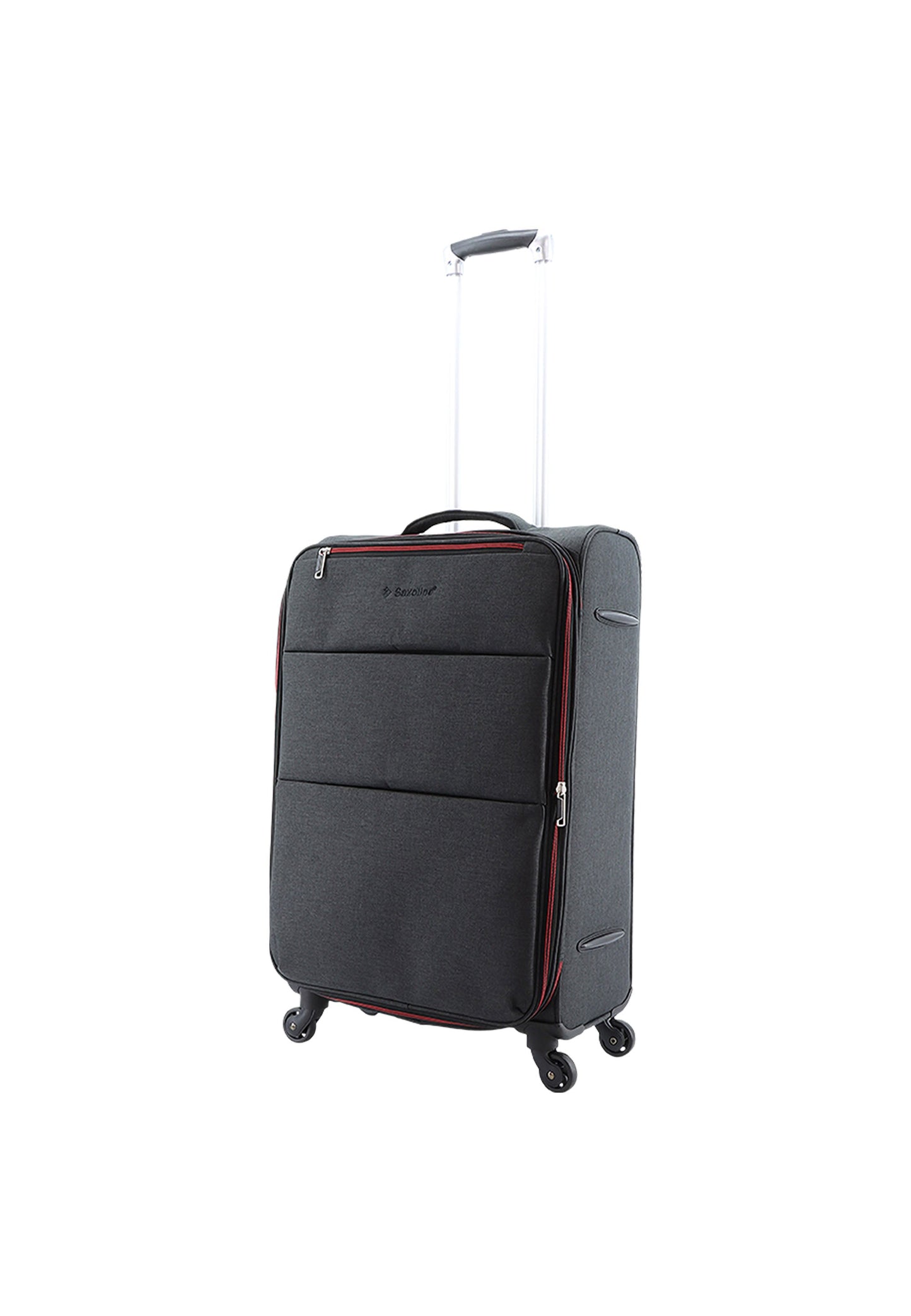 Saxoline Relax Red zipper Weichschalenkoffer / Trolley / Reisekoffer (Medium) Anthrazit