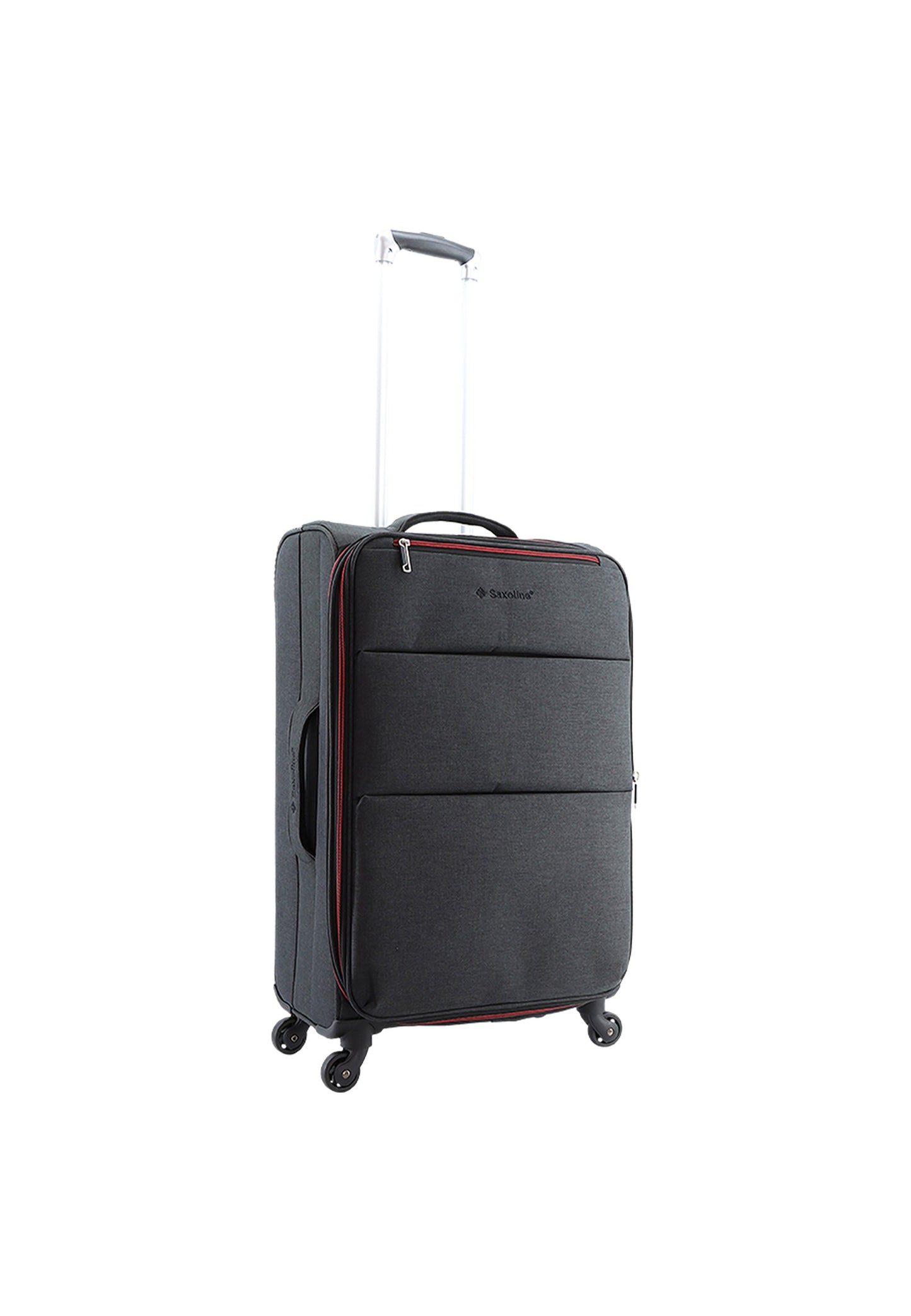 Saxoline Relax Red zipper Weichschalenkoffer / Trolley / Reisekoffer (Medium) Anthrazit