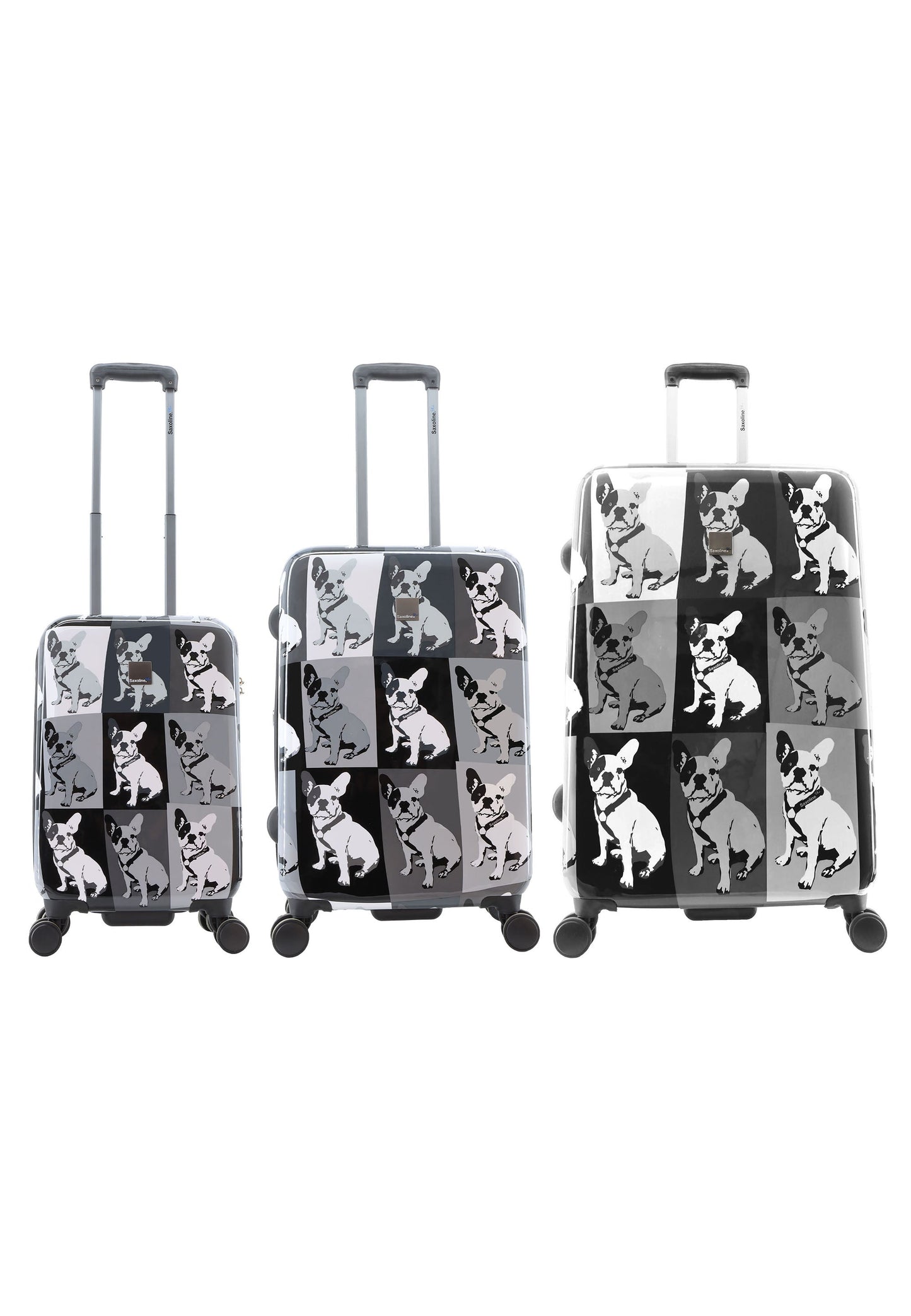 Saxoline Blue Bulldog Monochrome Hartschalen-Kofferset / Trolley-Set / Reisekofferset - (S/M/L)