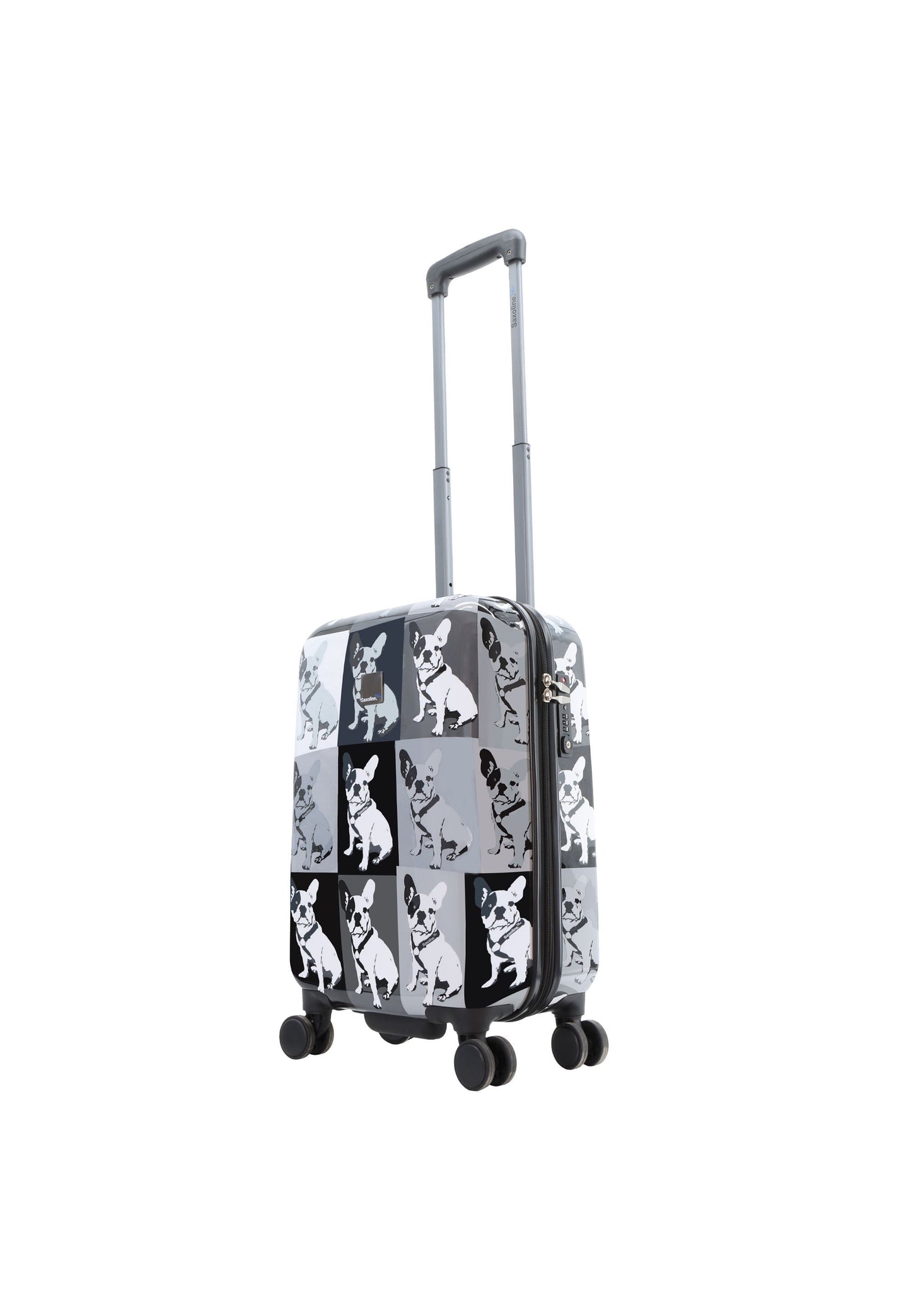 Saxoline Blue Bulldog Monochrome Handgepäck Hartschalenkoffer / Trolley / Reisekoffer (Small)