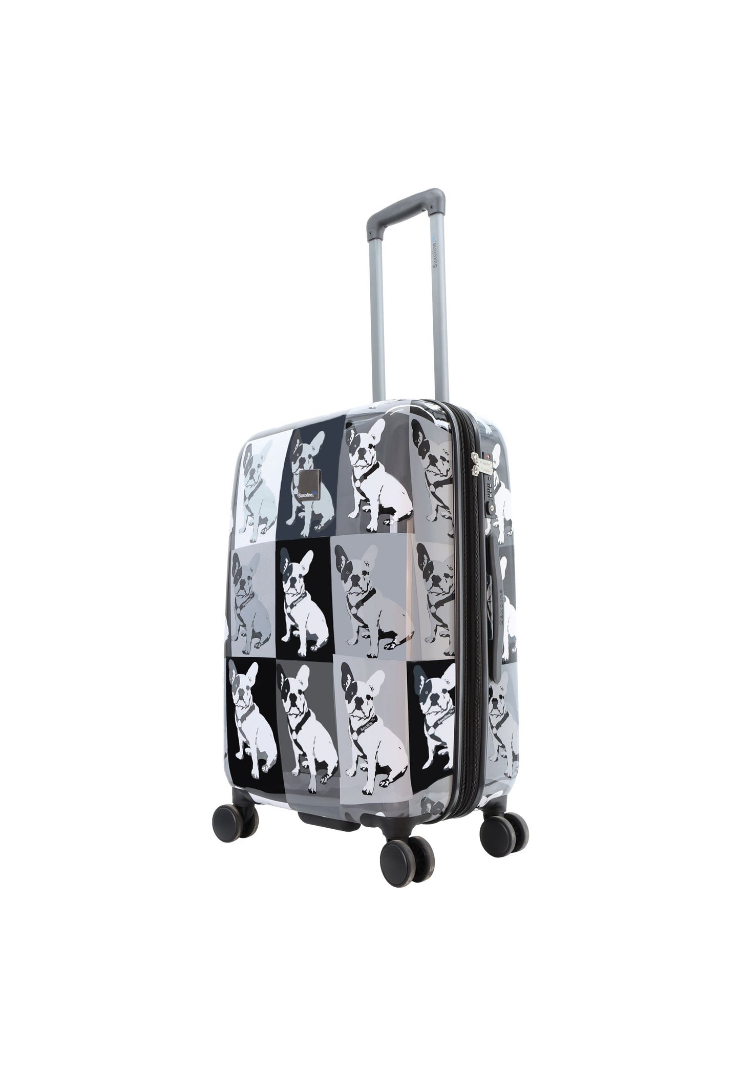 Saxoline Blue Bulldog Monochrome Hartschalenkoffer / Trolley / Reisekoffer (Medium)