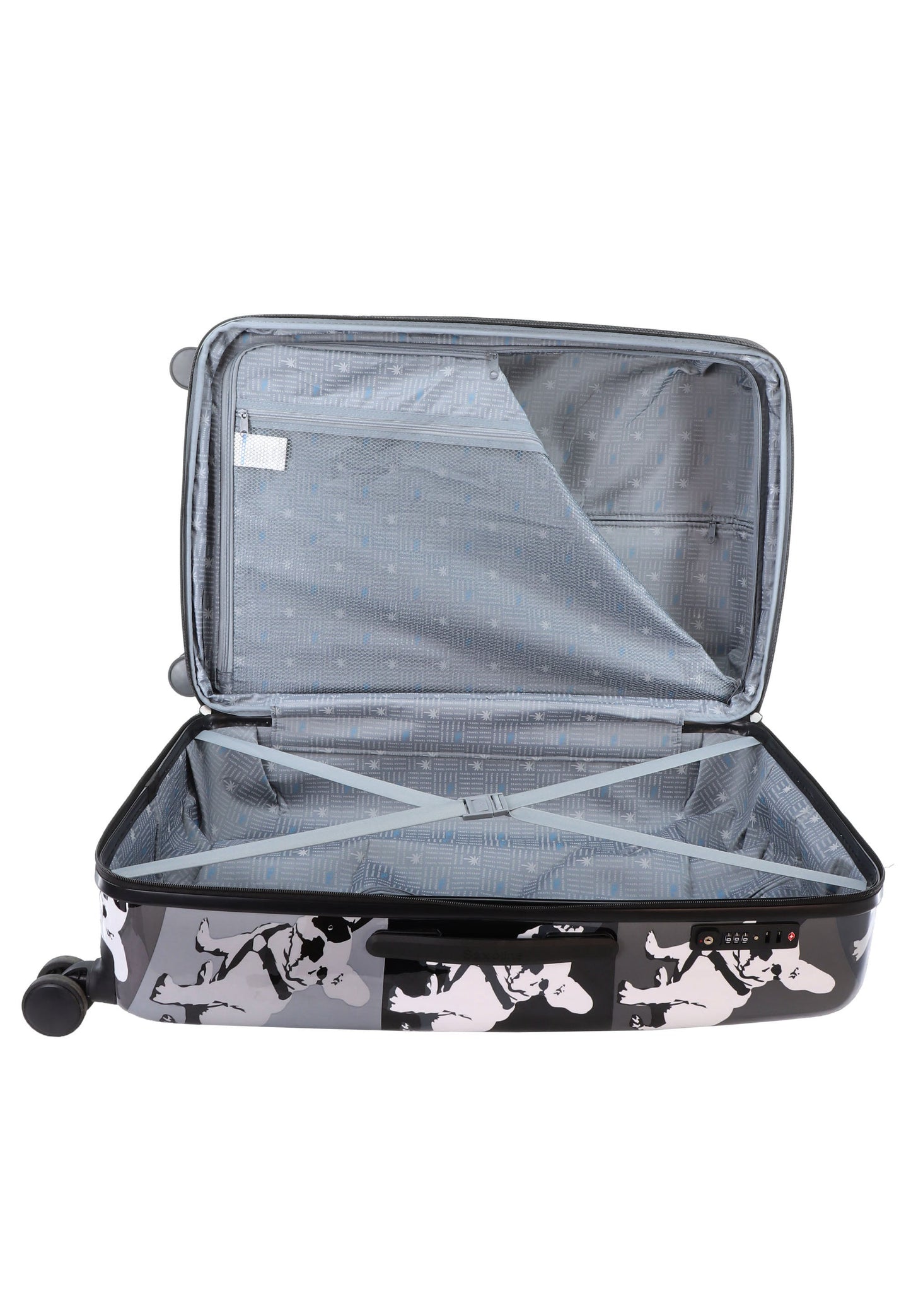 Saxoline Blue Bulldog Monochrome Hartschalenkoffer / Trolley / Reisekoffer (Large)