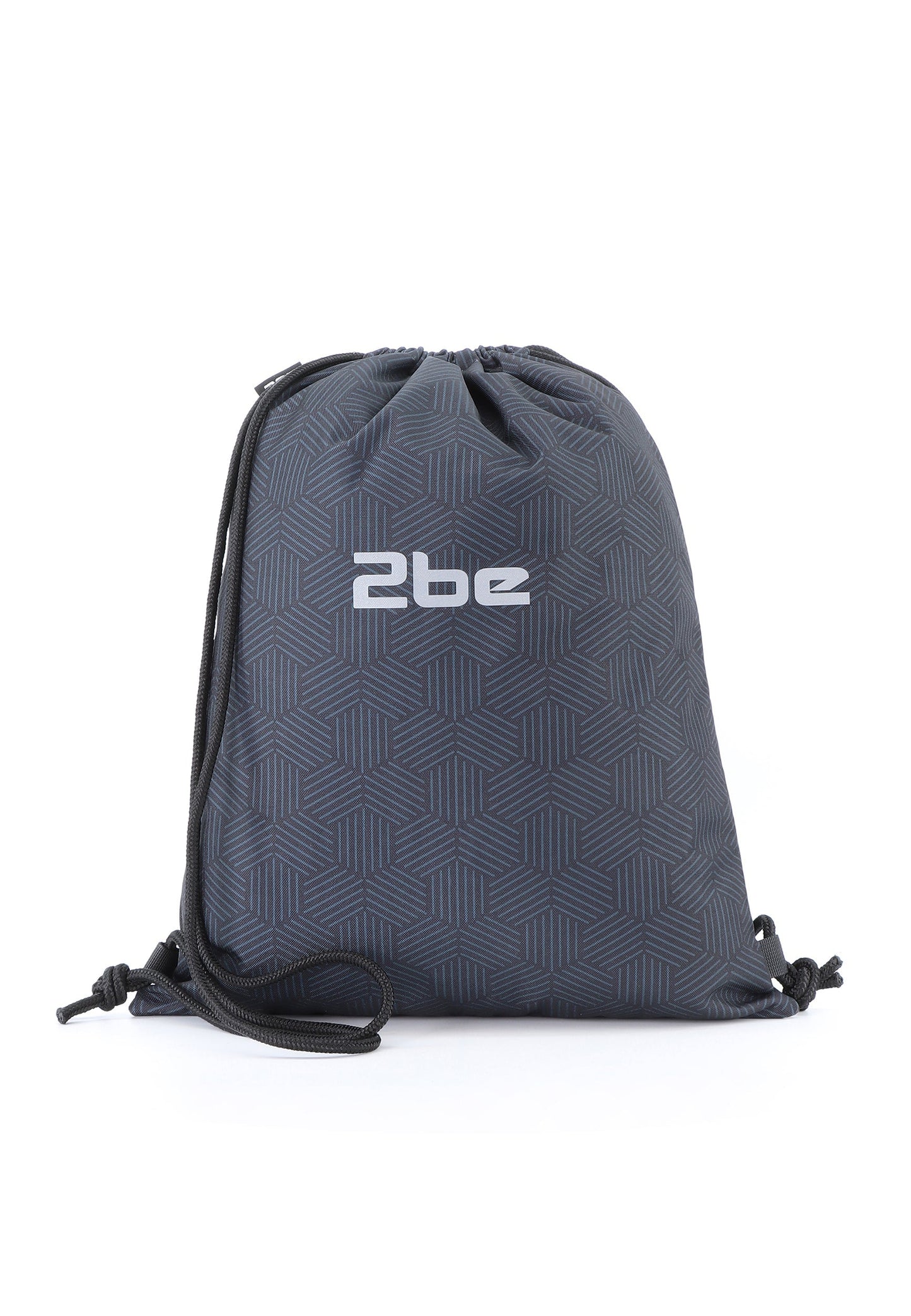 2be Sportbeutel / Turnbeutel / Kordelzugtasche Schwarz-Grau