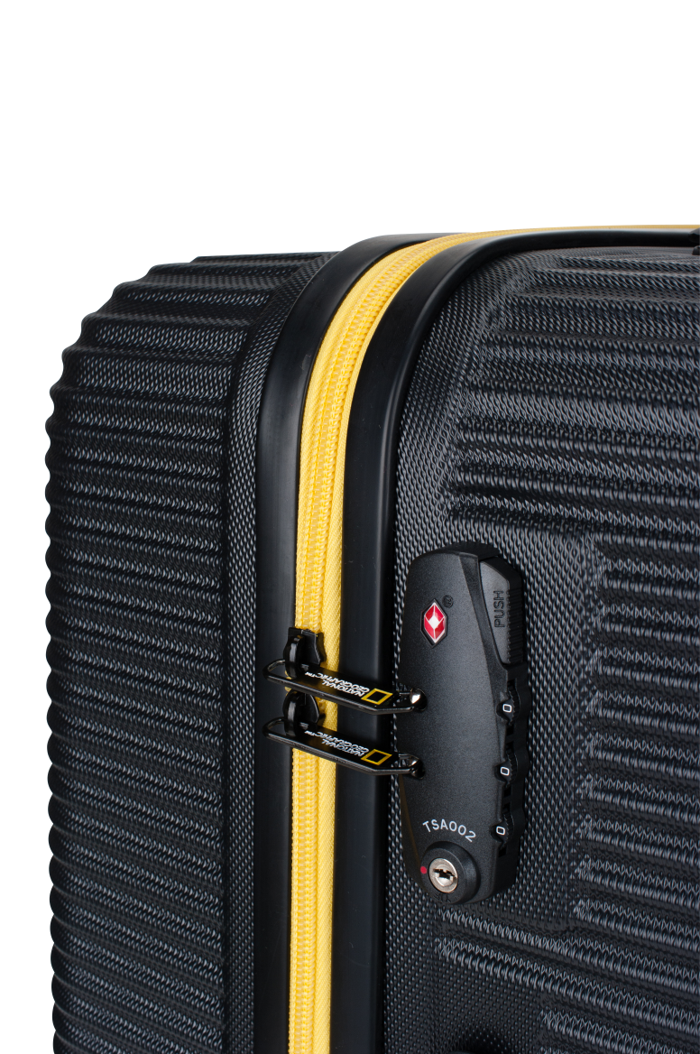 National Geographic - Abroad Hartschalenkoffer / Trolley / Reisekoffer - 67 cm - (Medium) - Schwarz