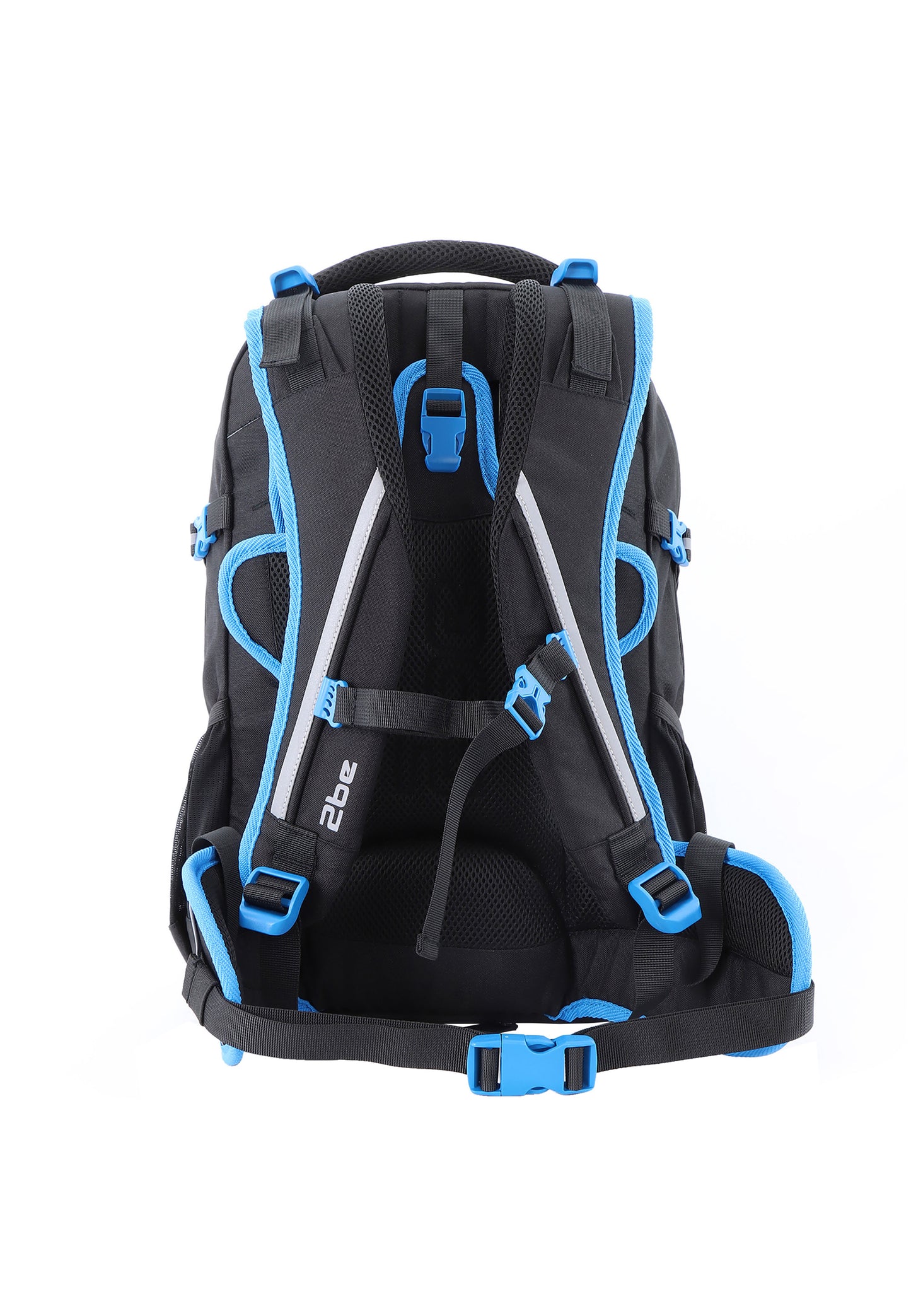 2be 15 Zoll Laptop-Rucksack/Schulrucksack mit String-Tasche und Federmäpchen Schwarz