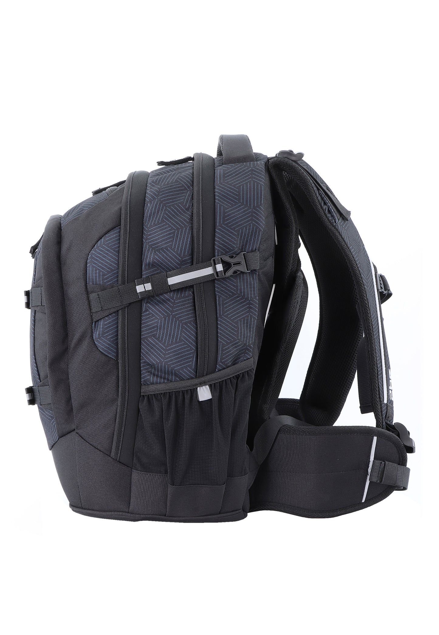 2be 15 Zoll Laptop-Rucksack/Schulrucksack mit String-Tasche und Federmäpchen Schwarz-Grau
