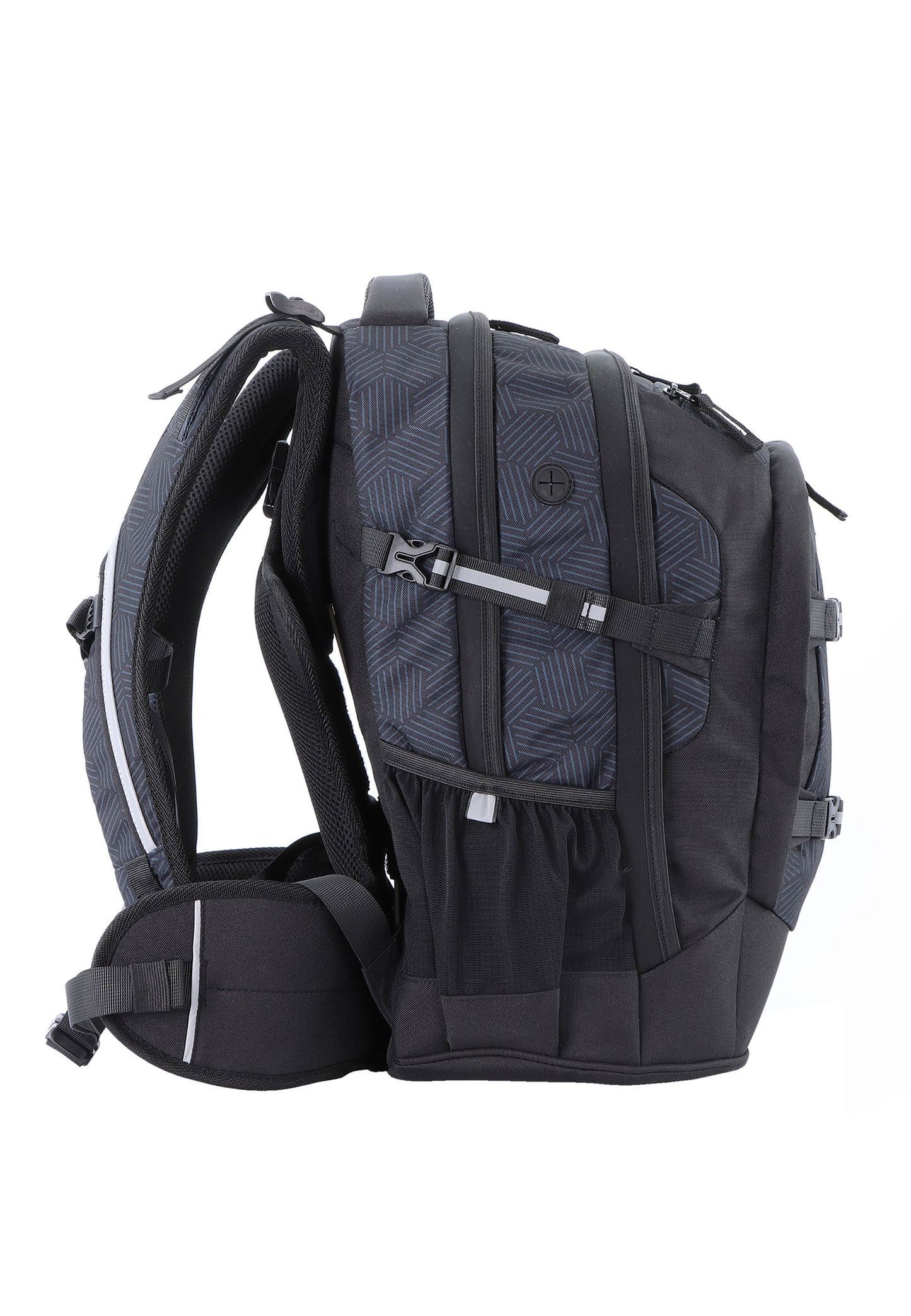 2be 15 Zoll Laptop-Rucksack/Schulrucksack mit String-Tasche und Federmäpchen Schwarz-Grau