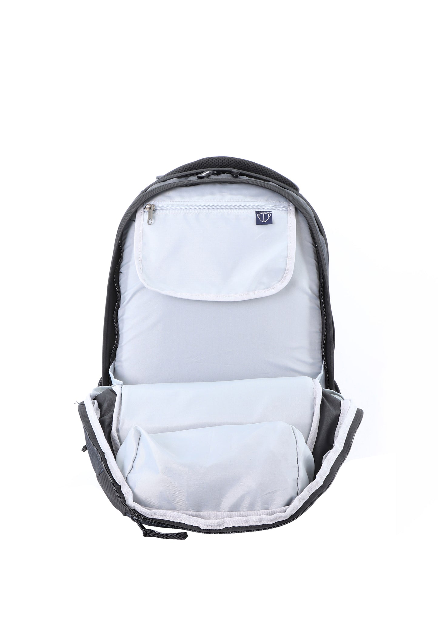 2be 15 Zoll Laptop-Rucksack/Schulrucksack mit String-Tasche und Federmäpchen Schwarz-Grau