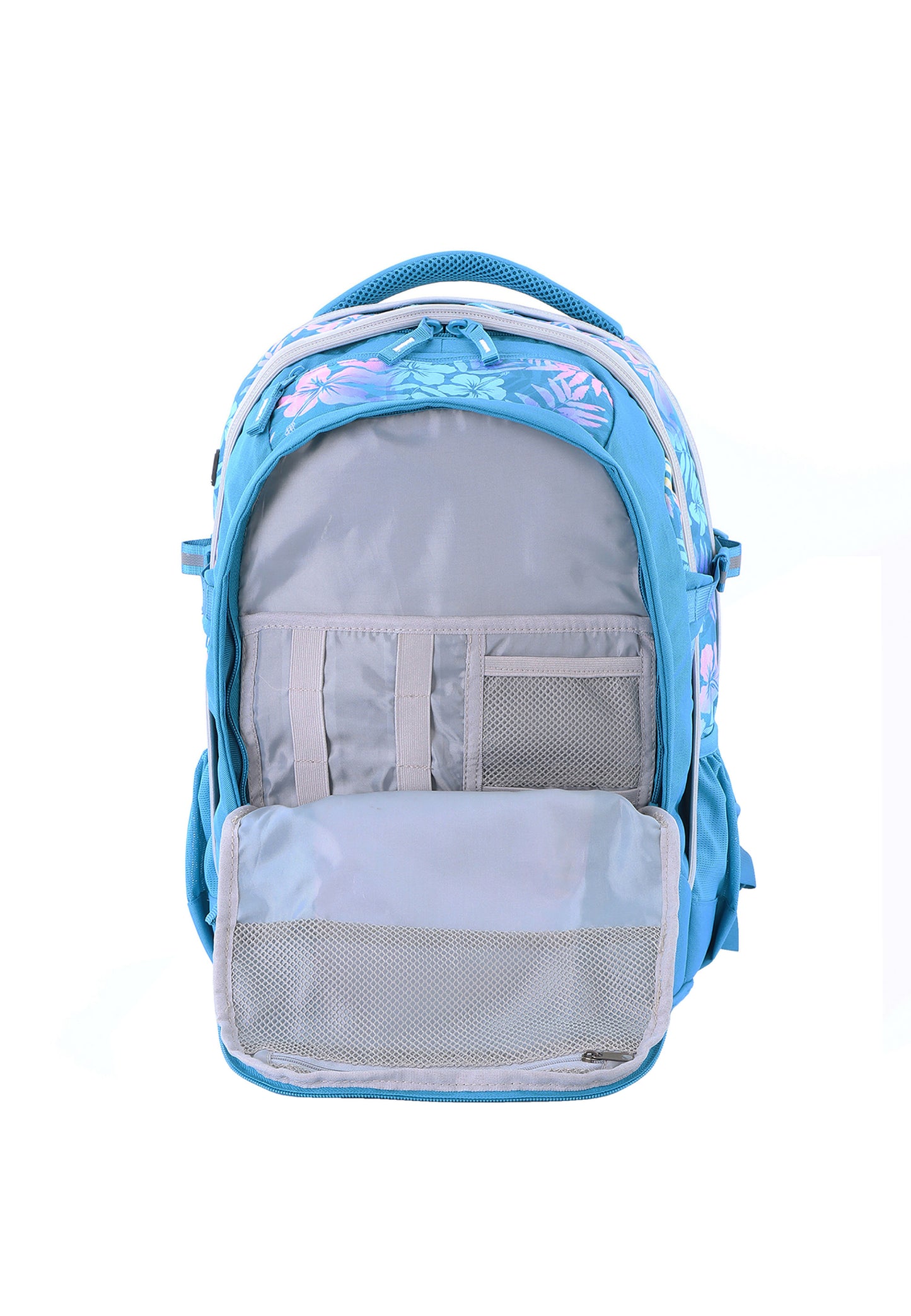 2be 15 Zoll Laptop-Rucksack/Schulrucksack mit String-Tasche und Federmäpchen Türkis