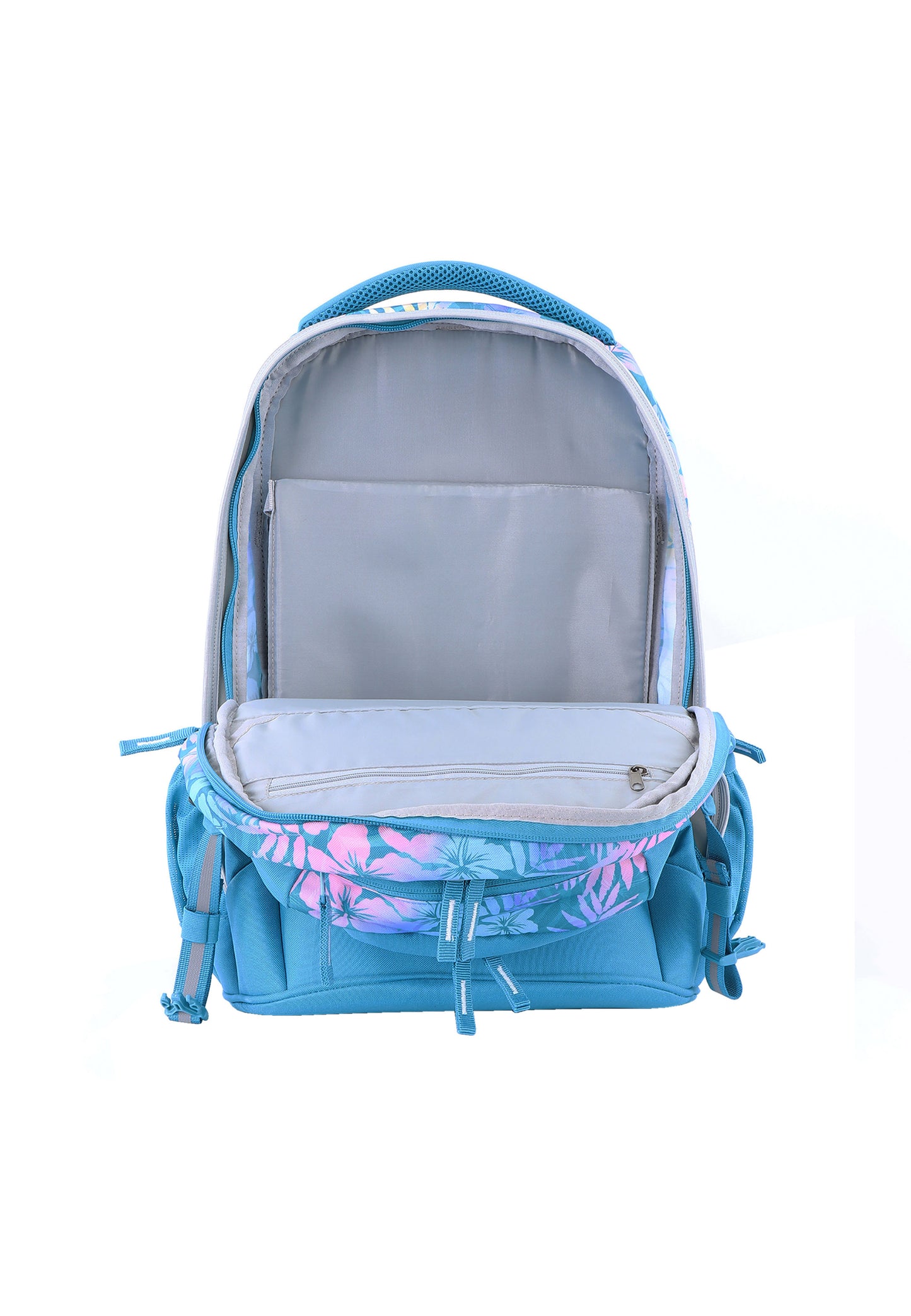 2be 15 Zoll Laptop-Rucksack/Schulrucksack mit String-Tasche und Federmäpchen Türkis