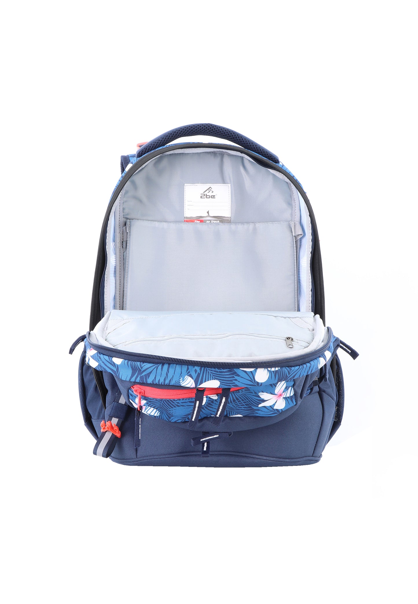 2be 15 Zoll Laptop-Rucksack/Schulrucksack mit String-Tasche und Federmäpchen Blau