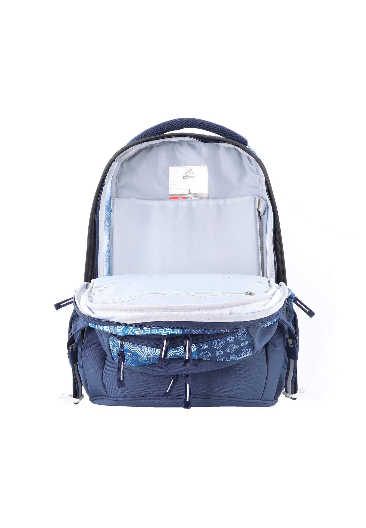 2be 15 Zoll Laptop-Rucksack/Schulrucksack mit String-Tasche und Federmäpchen Königsblau