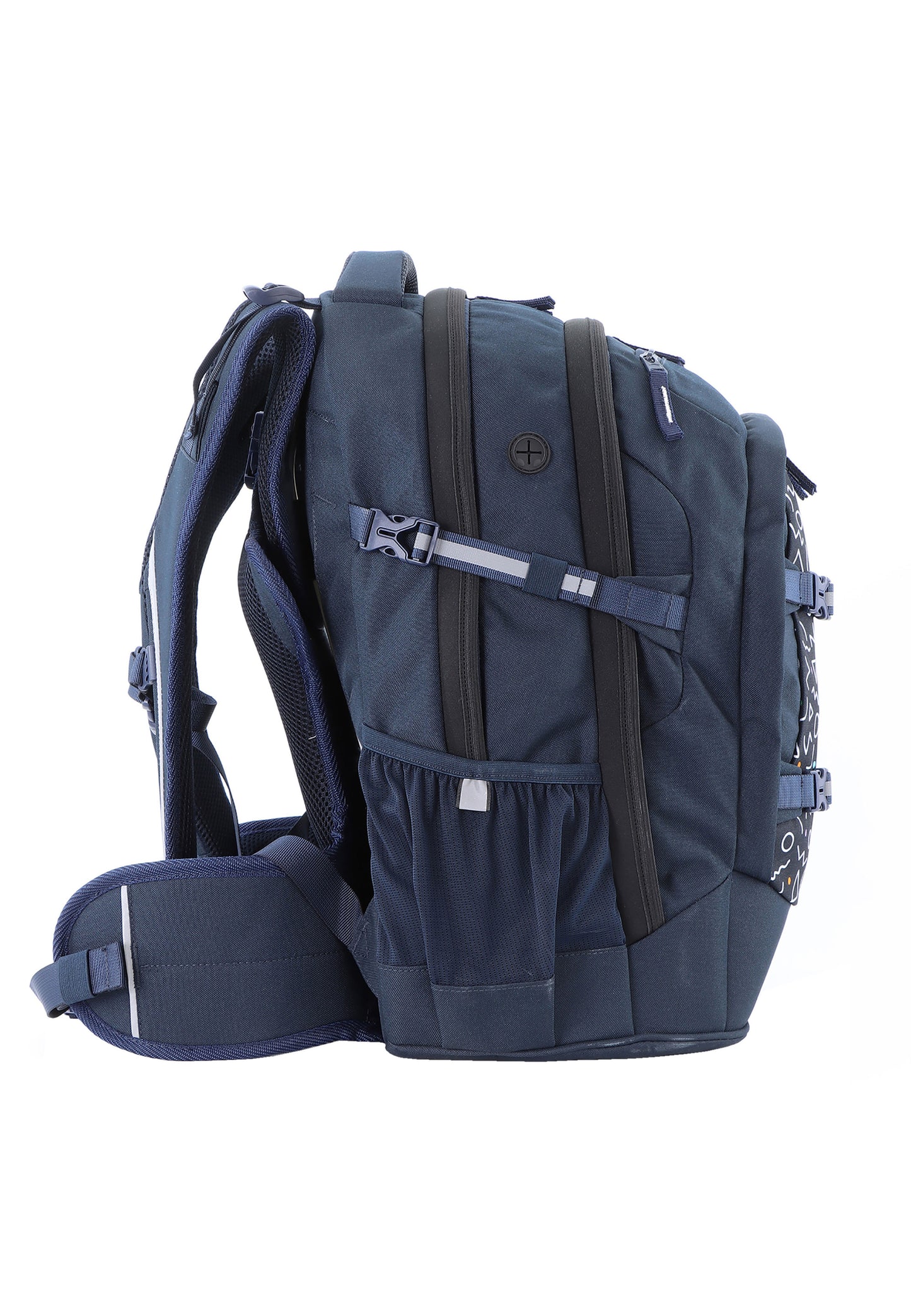 2be 15 Zoll Laptop-Rucksack/Schulrucksack mit String-Tasche und Federmäpchen Marineblau