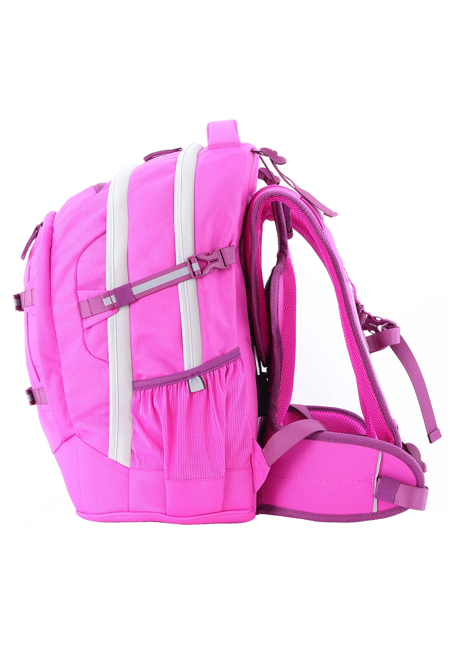 2be 15 Zoll Laptop-Rucksack/Schulrucksack mit String-Tasche und Federmäpchen Fuchsia