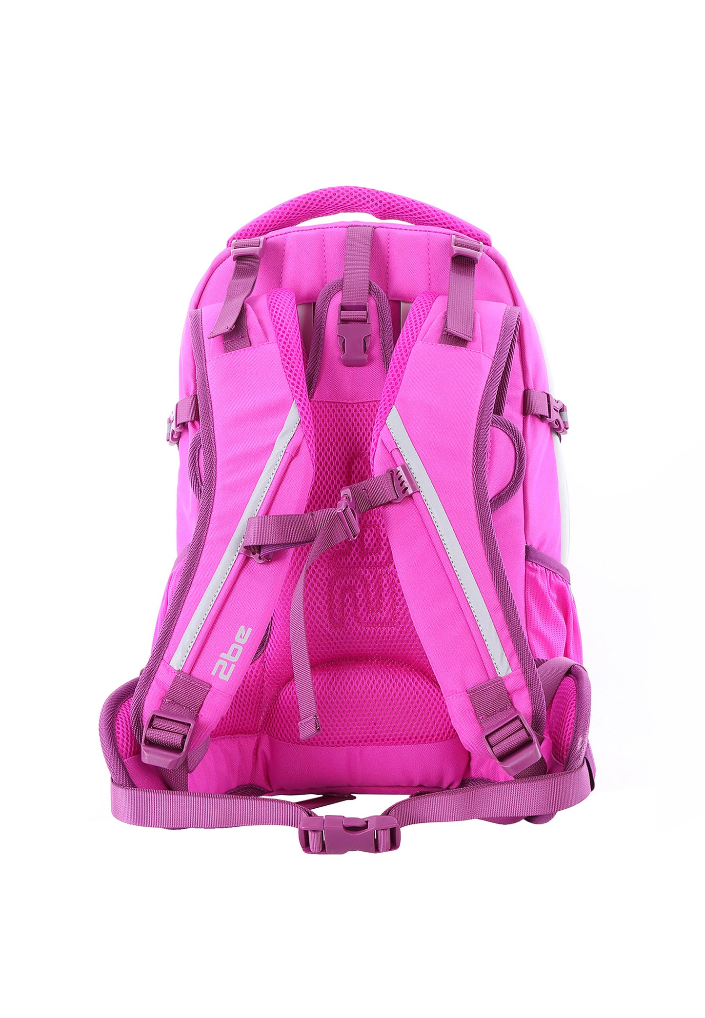 2be 15 Zoll Laptop-Rucksack/Schulrucksack mit String-Tasche und Federmäpchen Fuchsia