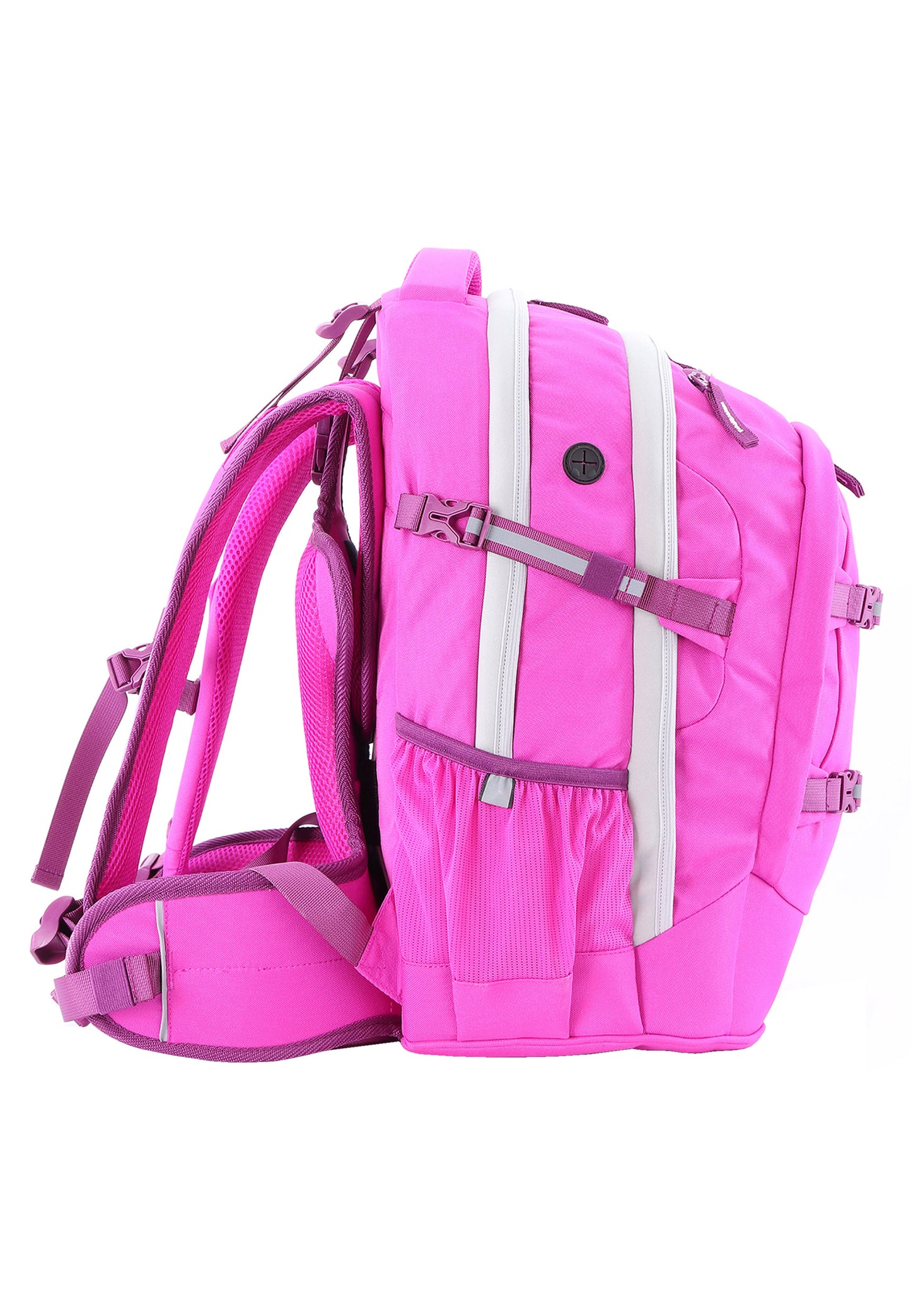 2be 15 Zoll Laptop-Rucksack/Schulrucksack mit String-Tasche und Federmäpchen Fuchsia