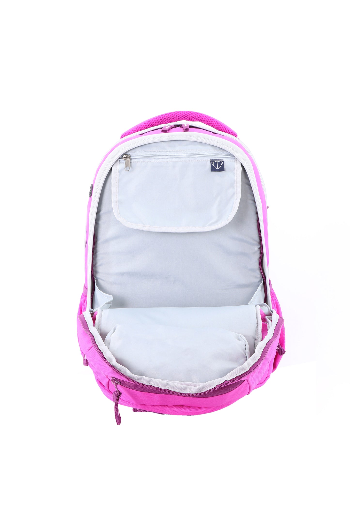 2be 15 Zoll Laptop-Rucksack/Schulrucksack mit String-Tasche und Federmäpchen Fuchsia