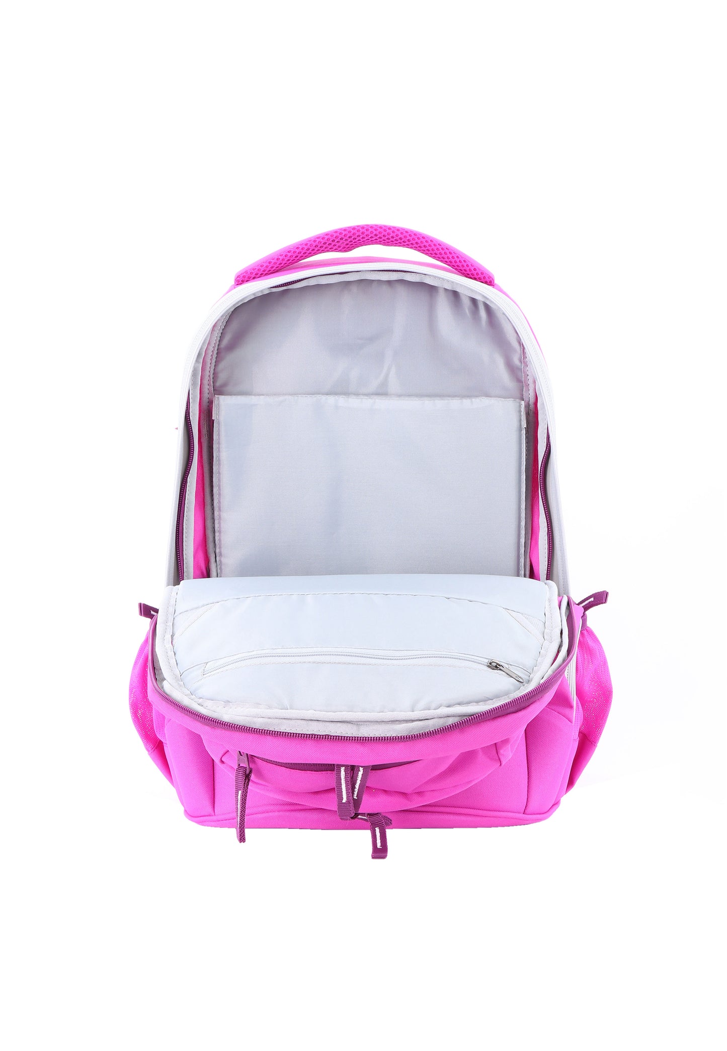 2be 15 Zoll Laptop-Rucksack/Schulrucksack mit String-Tasche und Federmäpchen Fuchsia