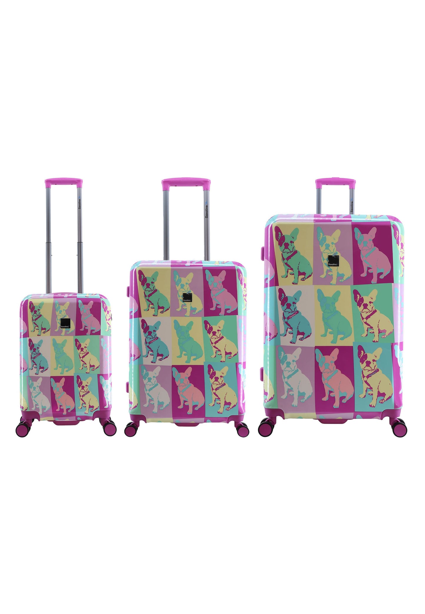 Saxoline Blue Bulldog Emotion Hartschalen-Kofferset / Trolley-Set / Reisekofferset - (S/M/L)