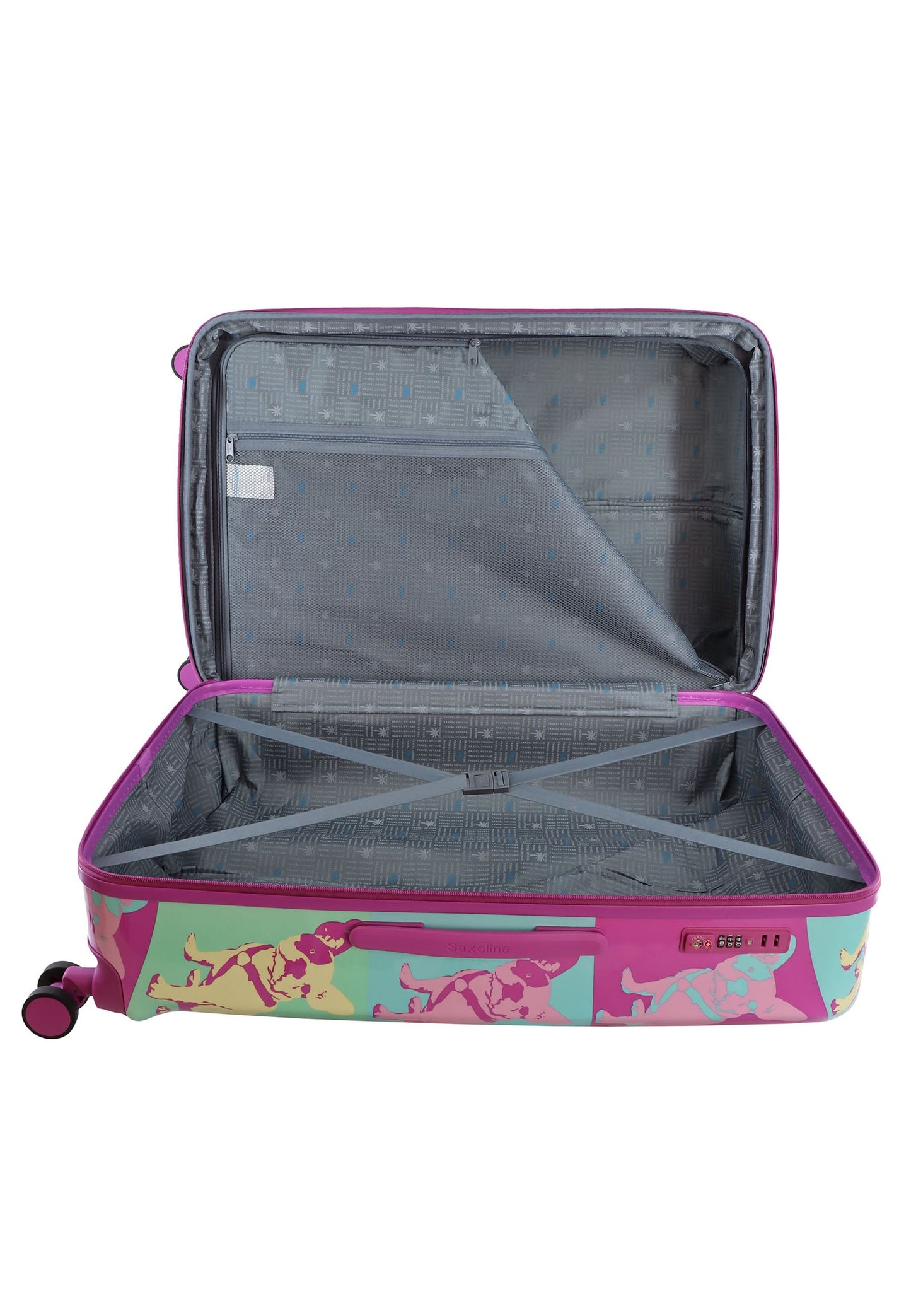 Saxoline Blue Bulldog Emotion Hartschalenkoffer / Trolley / Reisekoffer (Medium)