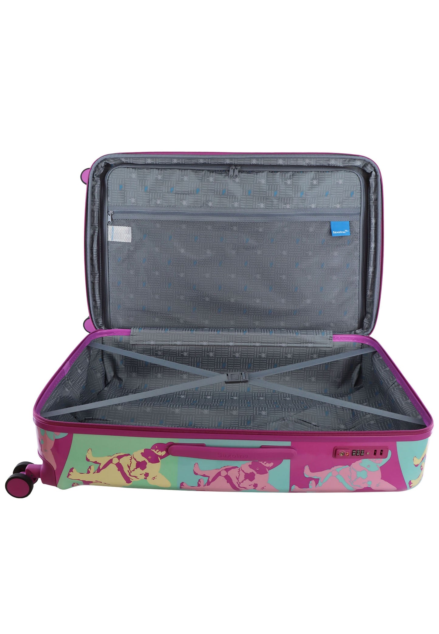 Saxoline Blue Bulldog Emotion Hartschalenkoffer / Trolley / Reisekoffer (Medium)