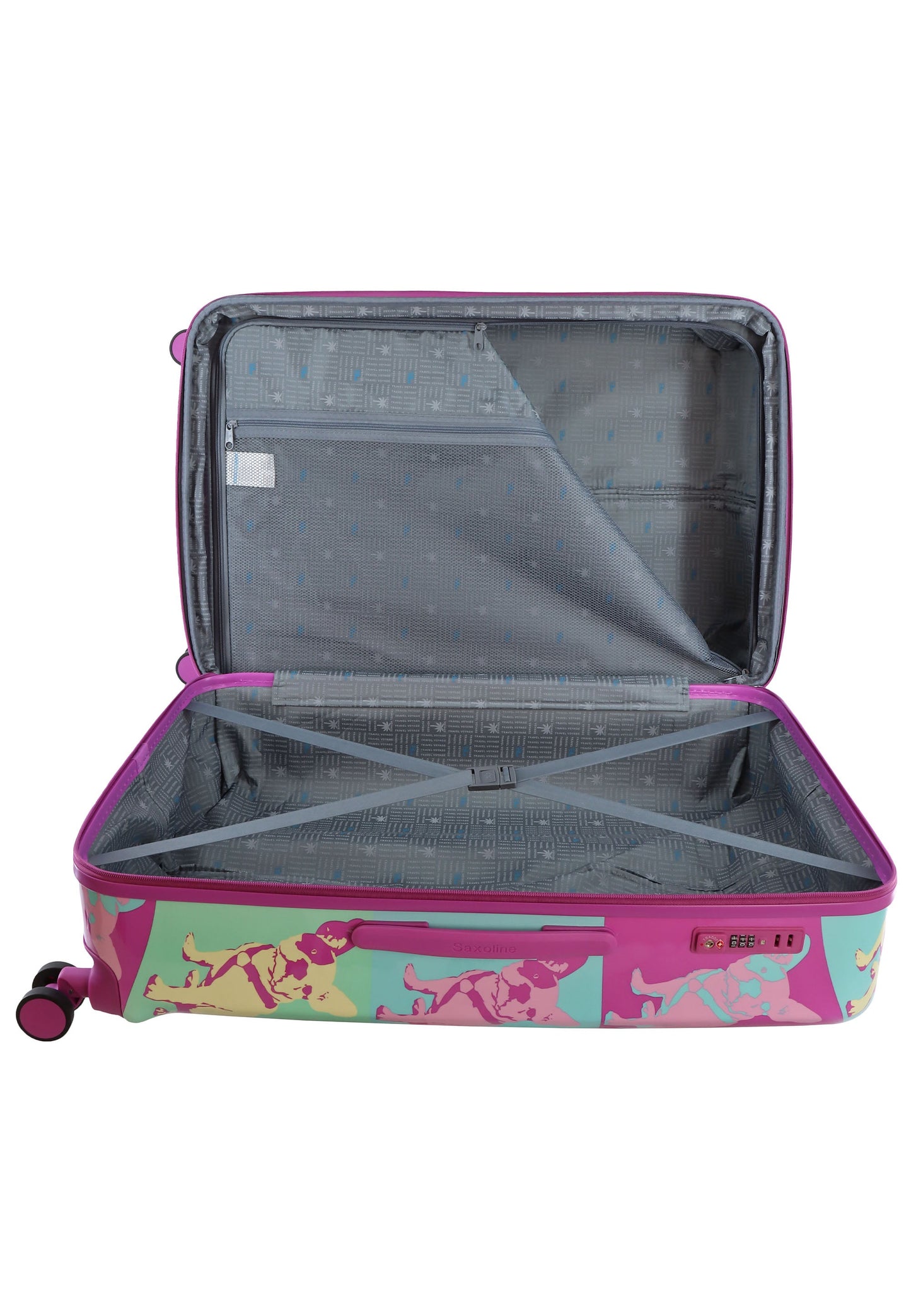 Saxoline Blue Bulldog Emotion Hartschalenkoffer / Trolley / Reisekoffer (Large)