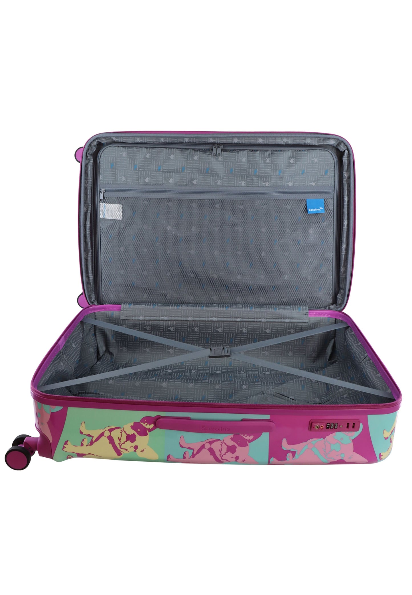 Saxoline Blue Bulldog Emotion Hartschalenkoffer / Trolley / Reisekoffer (Large)