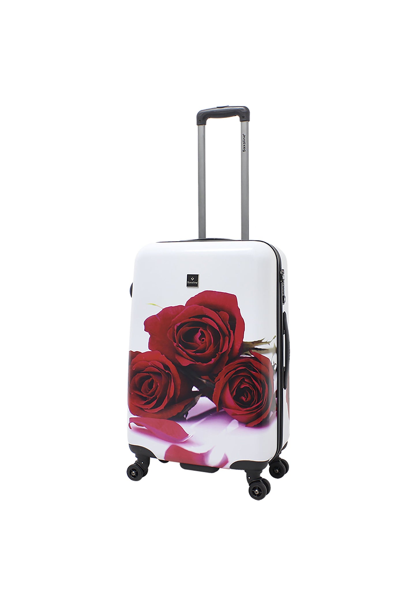 Saxoline Red Roses Hartschalenkoffer / Trolley / Reisekoffer (Medium)