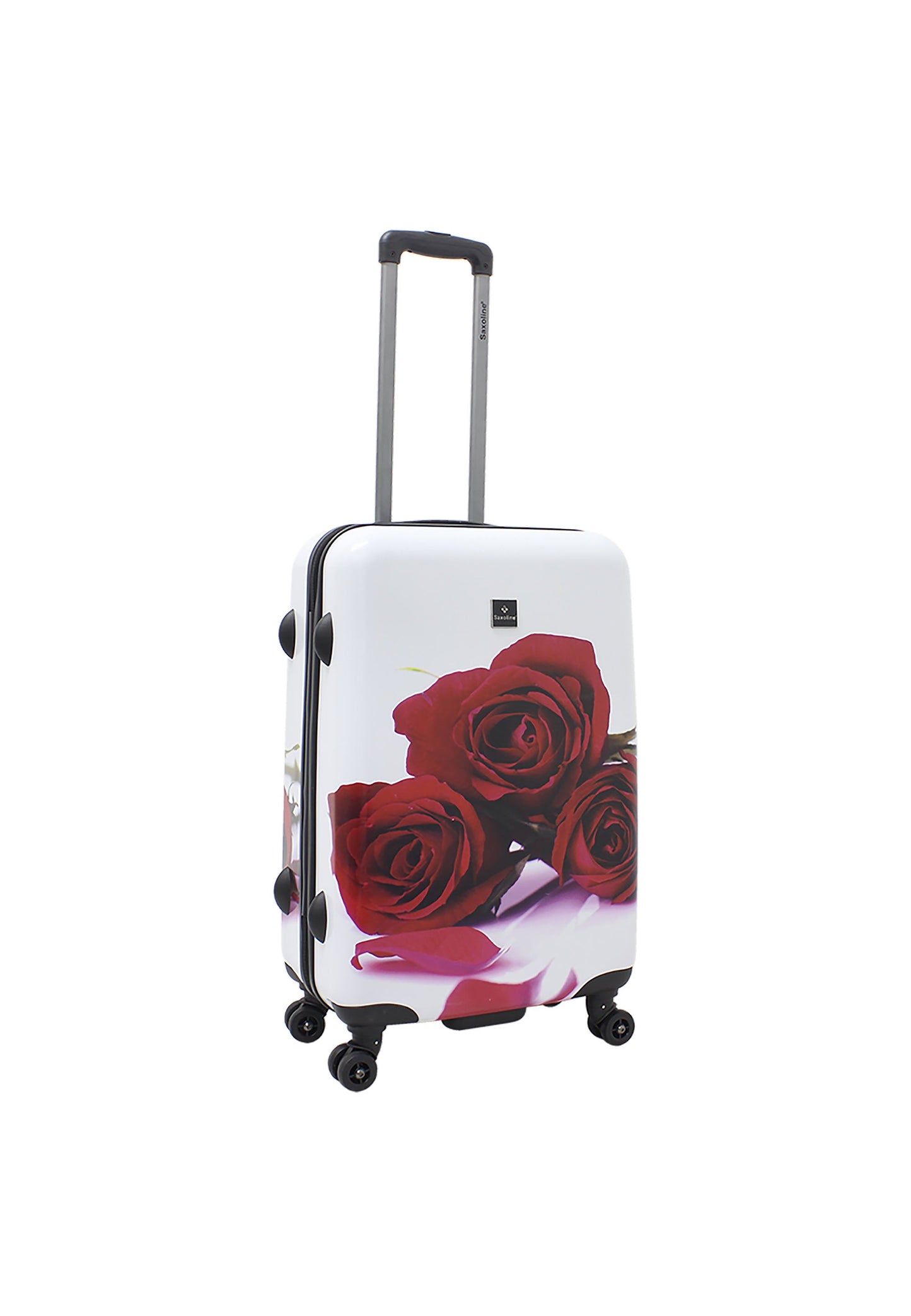 Saxoline Red Roses Hartschalenkoffer / Trolley / Reisekoffer (Medium)