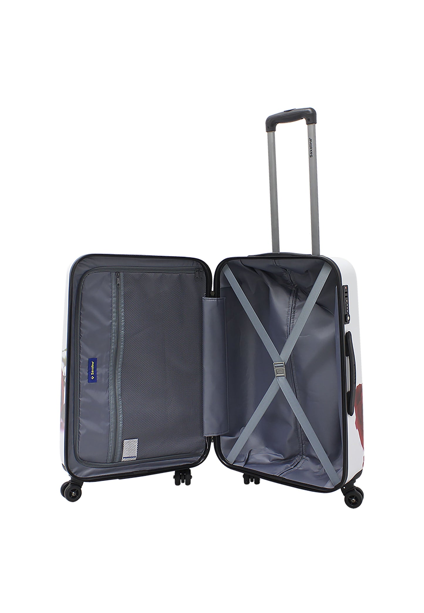 Saxoline Red Roses Hartschalenkoffer / Trolley / Reisekoffer (Medium)