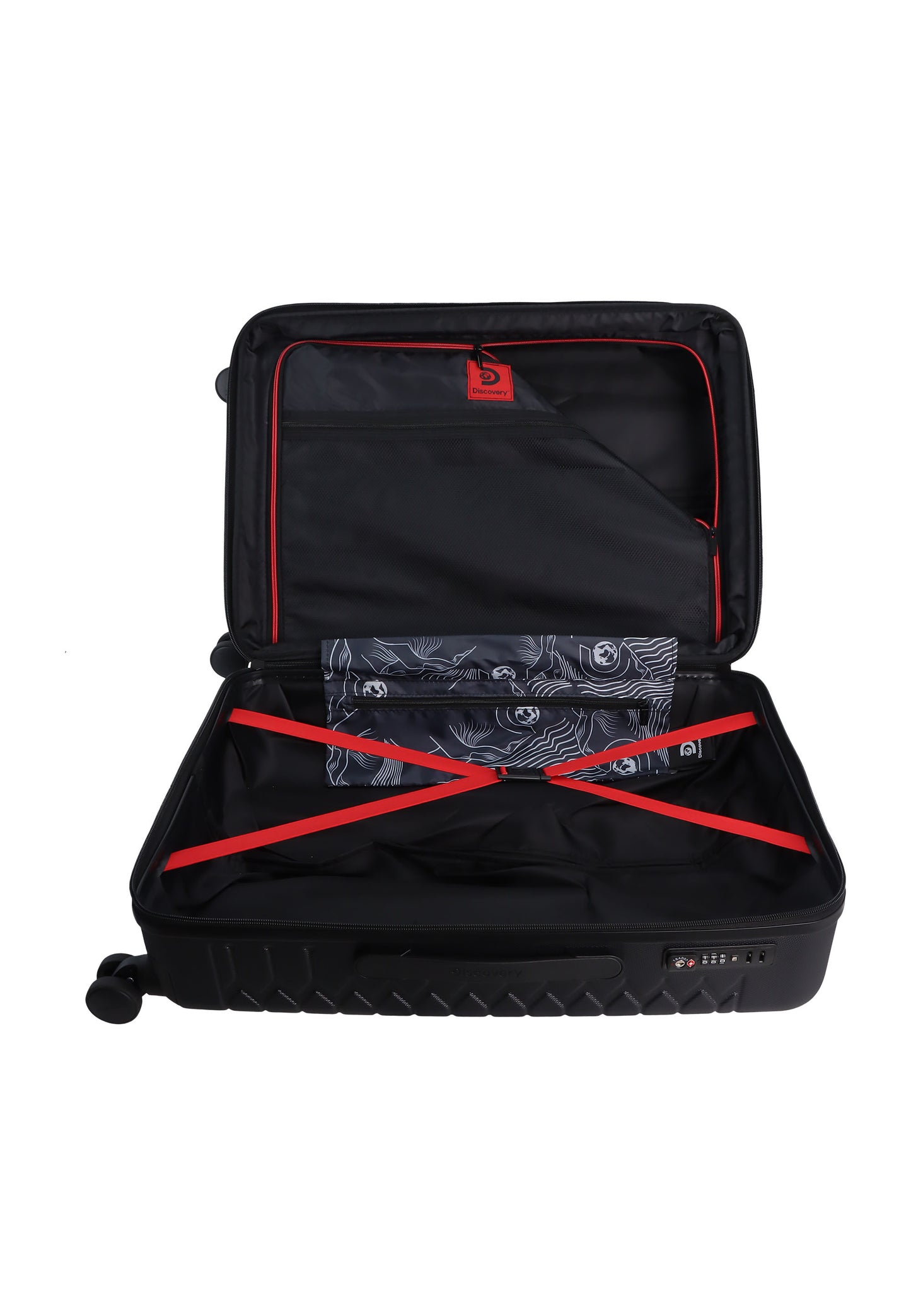 Discovery - Reptile | Hartschalenkoffer / Trolley / Reisekoffer / Koffer - 67 cm M - Schwarz