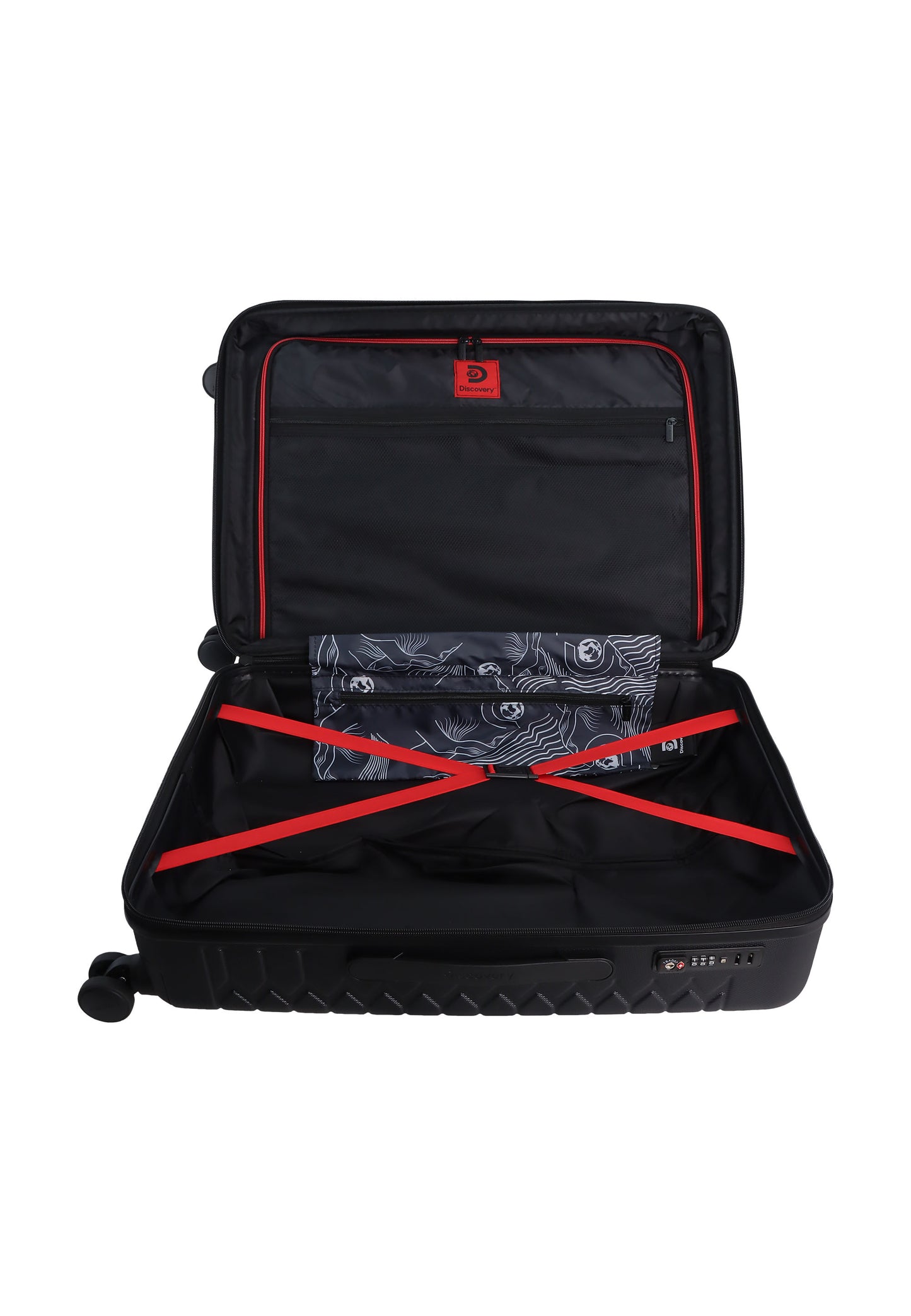 Discovery - Reptile | Hartschalenkoffer / Trolley / Reisekoffer / Koffer - 67 cm M - Schwarz